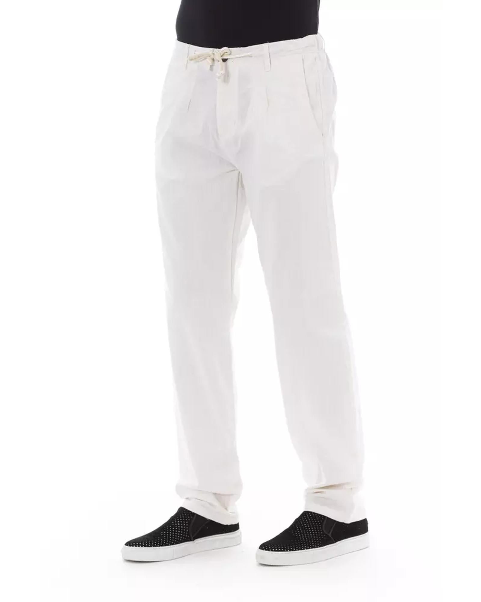 Front Zipper Chino Trousers with Side and Back Pockets 54 IT Men