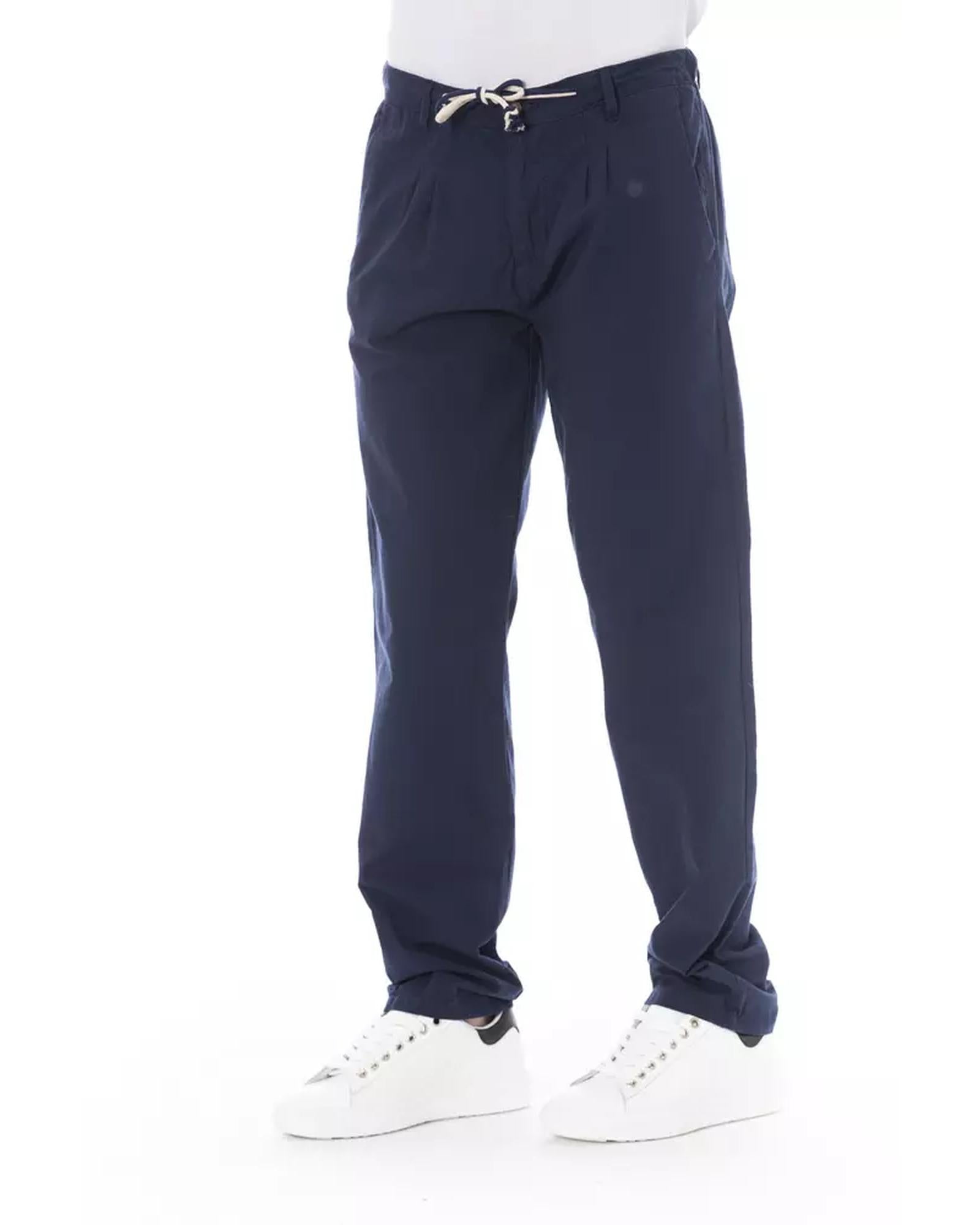 Drawstring Closure Chino Trousers with Side and Back Pockets 44 IT Men