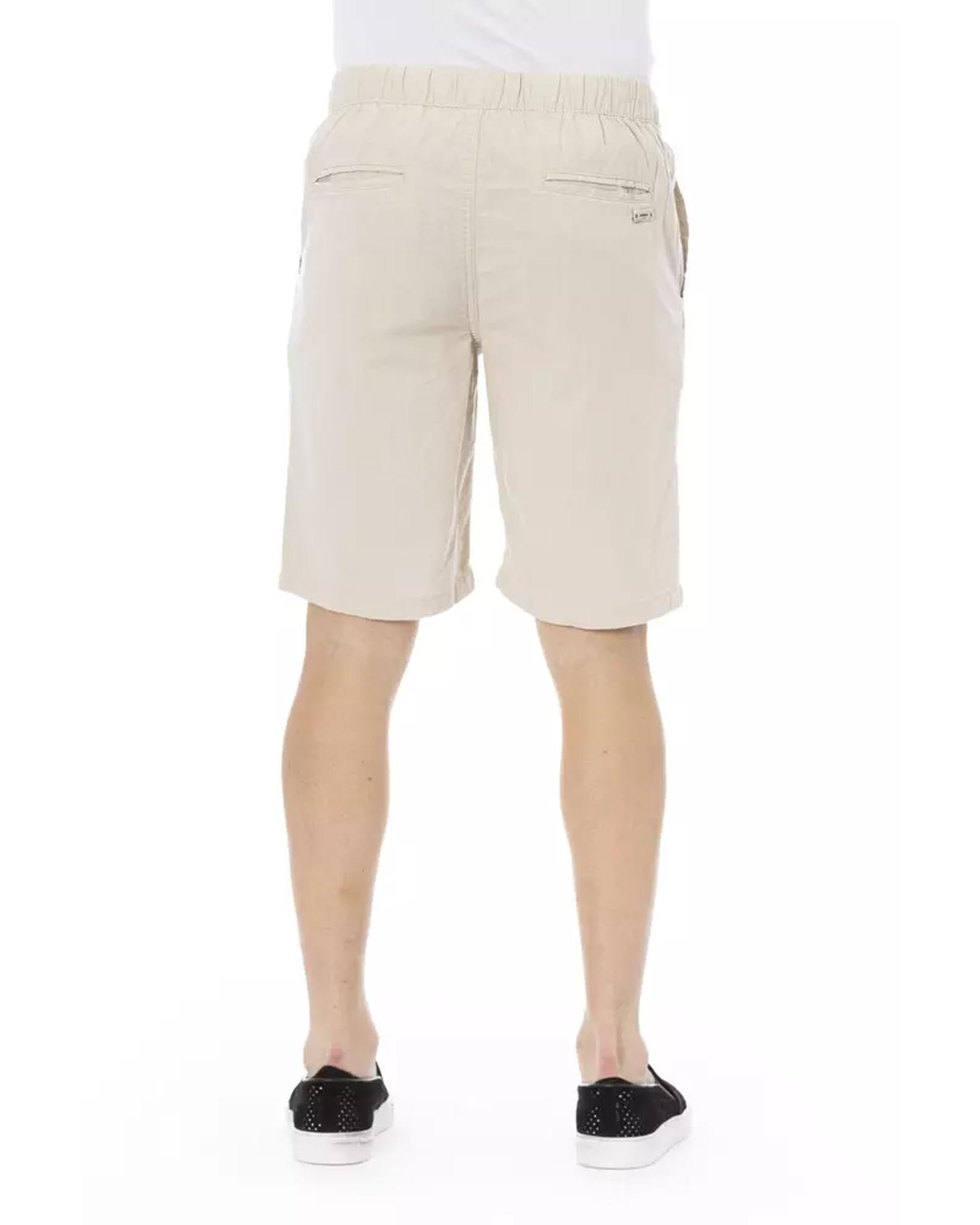 Solid Color Drawstring Bermuda Shorts W50 US Men