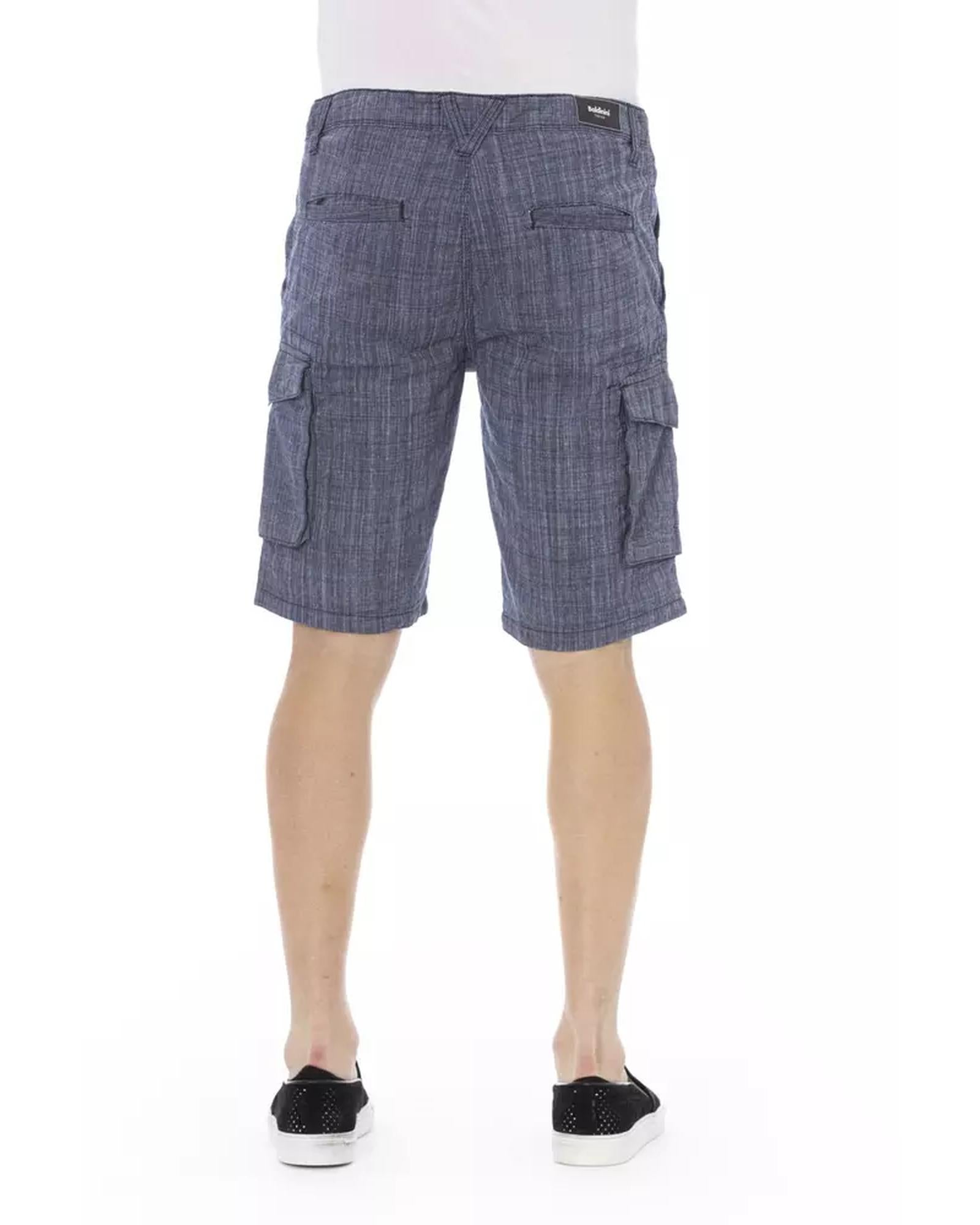 Cargo Shorts with Front Zipper and Button Closure W32 US Men