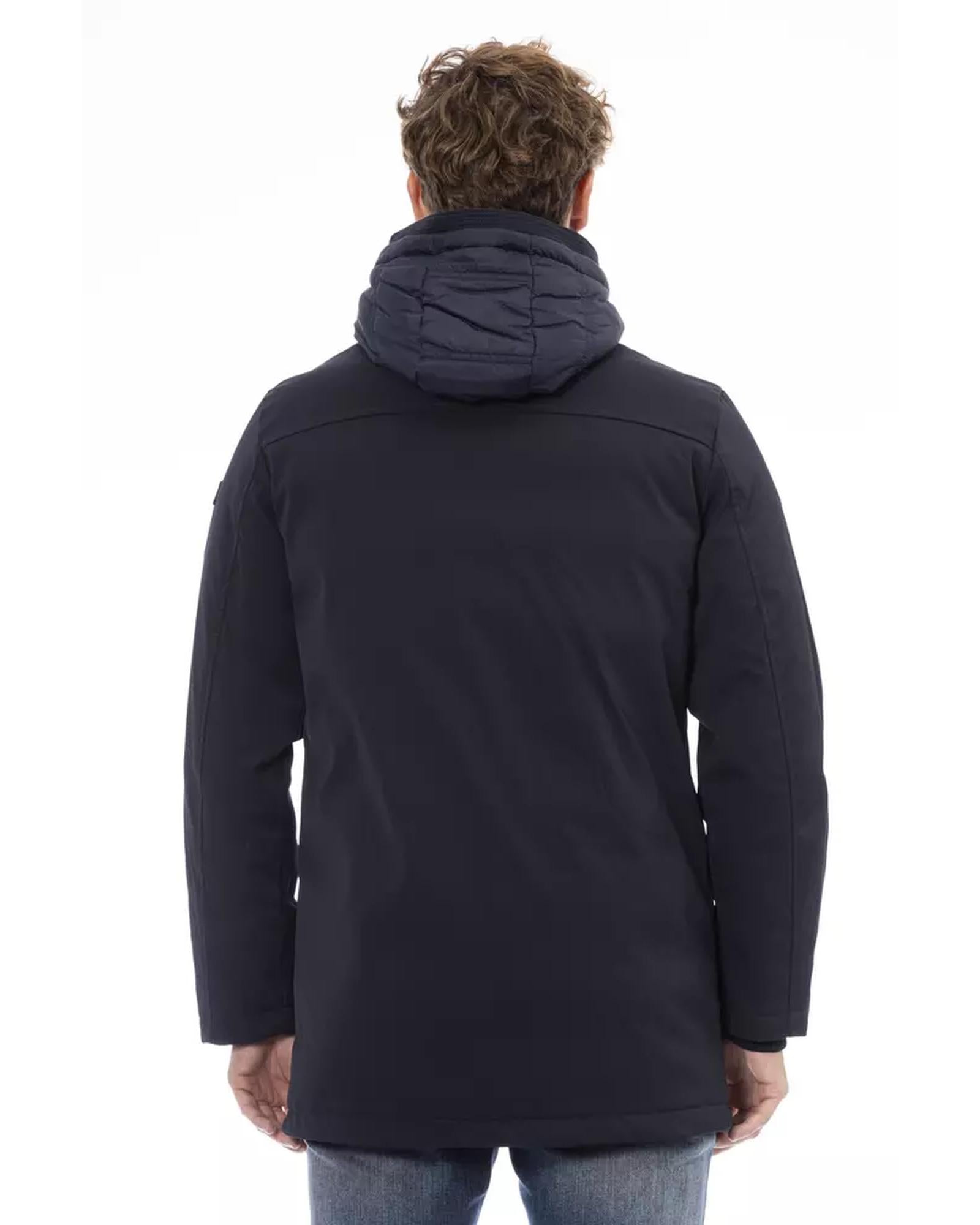 Stylish Long Jacket with External Welt Pockets 2XL Men