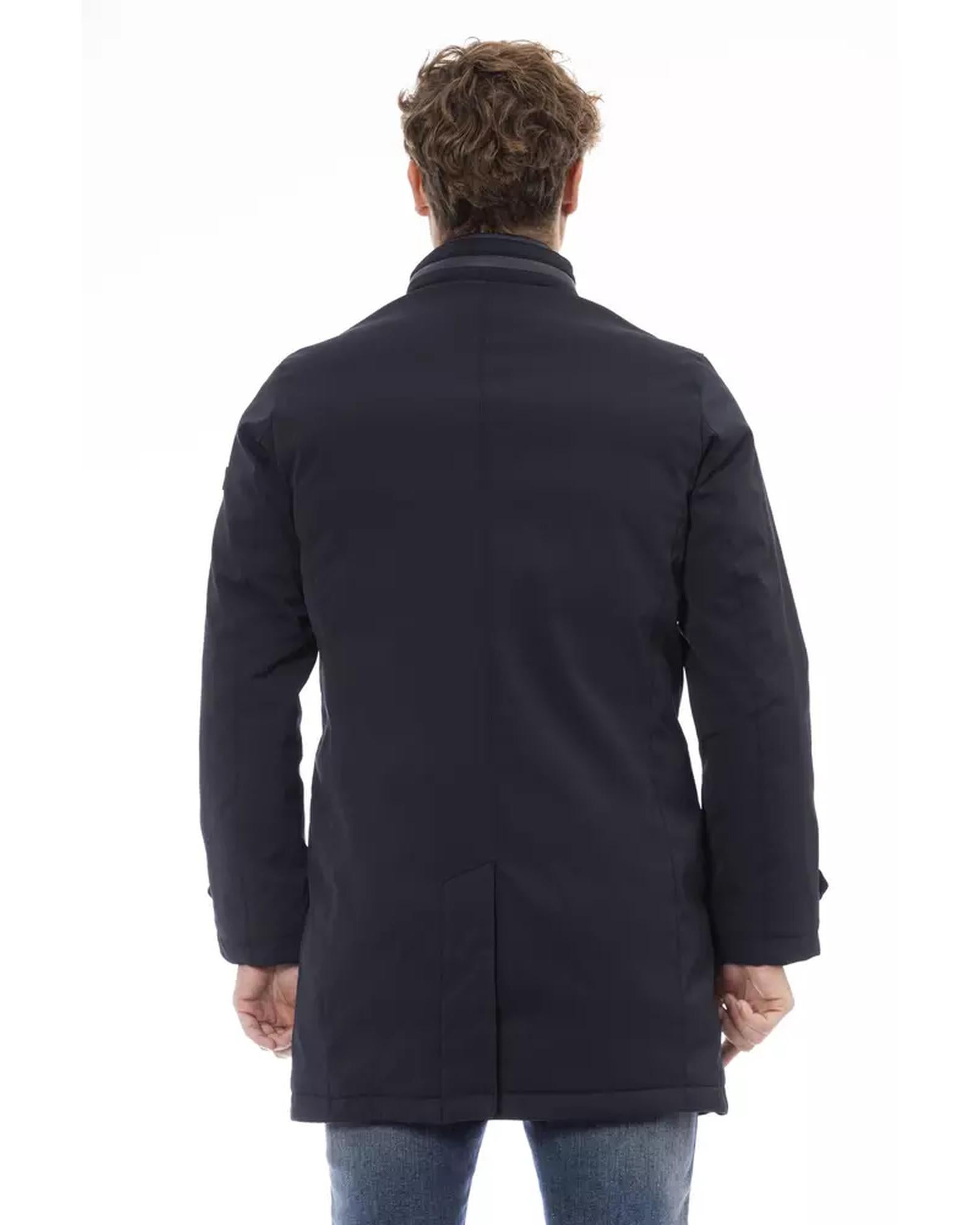 Long Jacket with External Welt Pockets and Front Closure XL Men