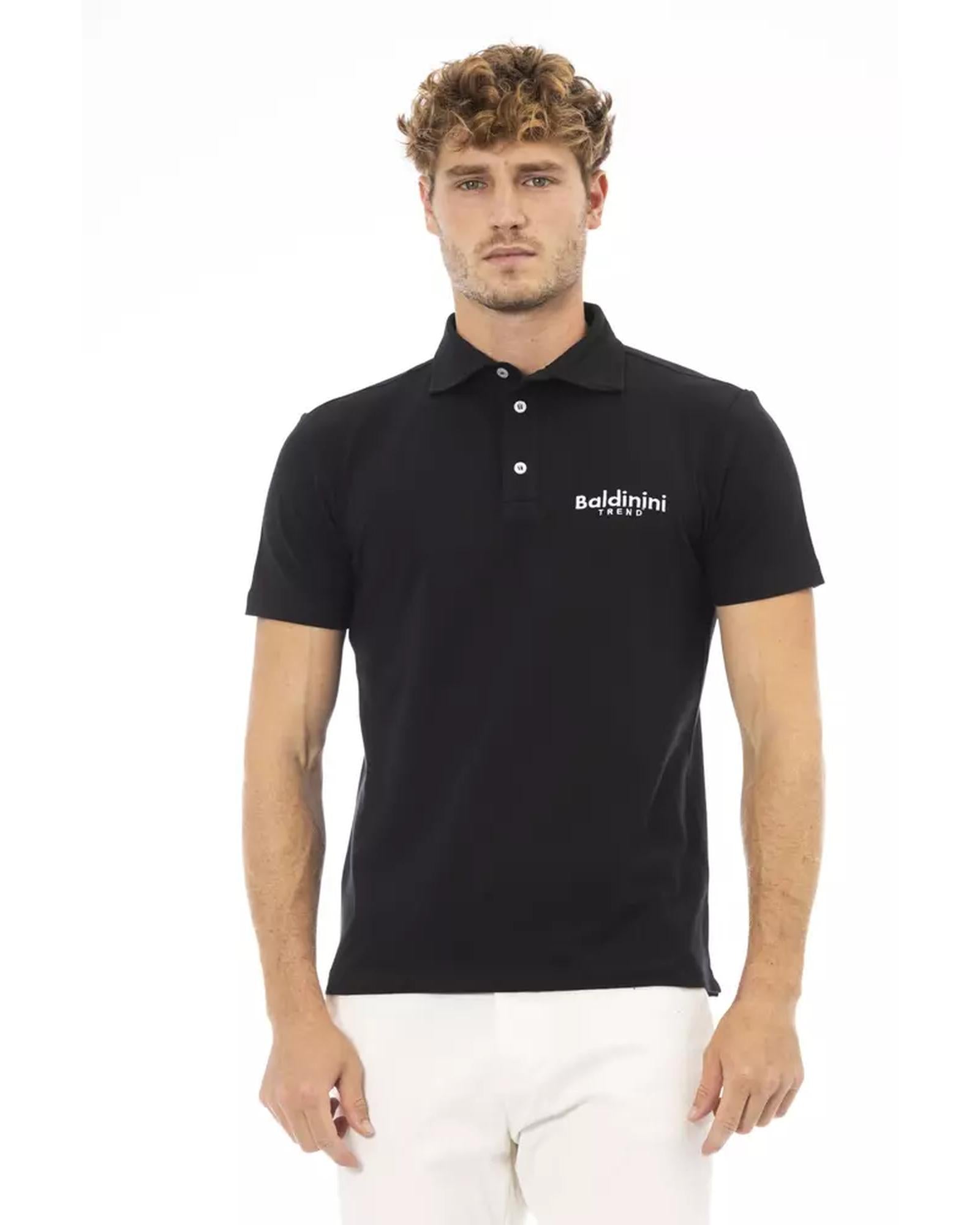 Embroidered Logo Polo Shirt with Short Sleeves M Men