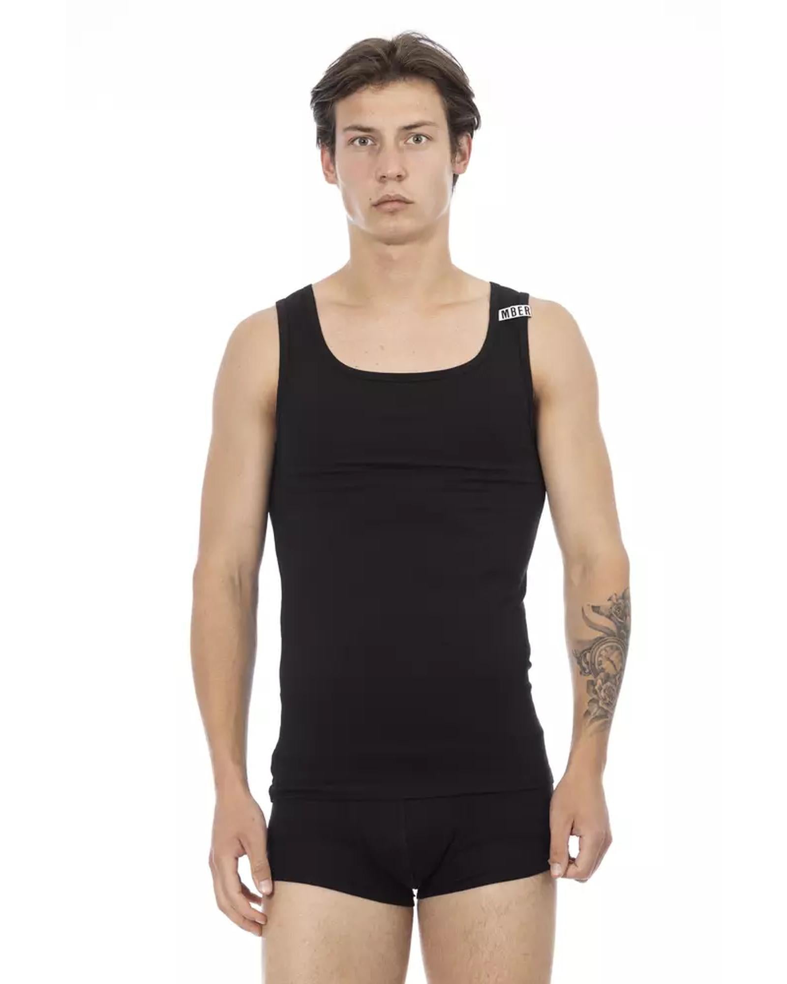 Stretch Cotton Logoed Tank Top S Men