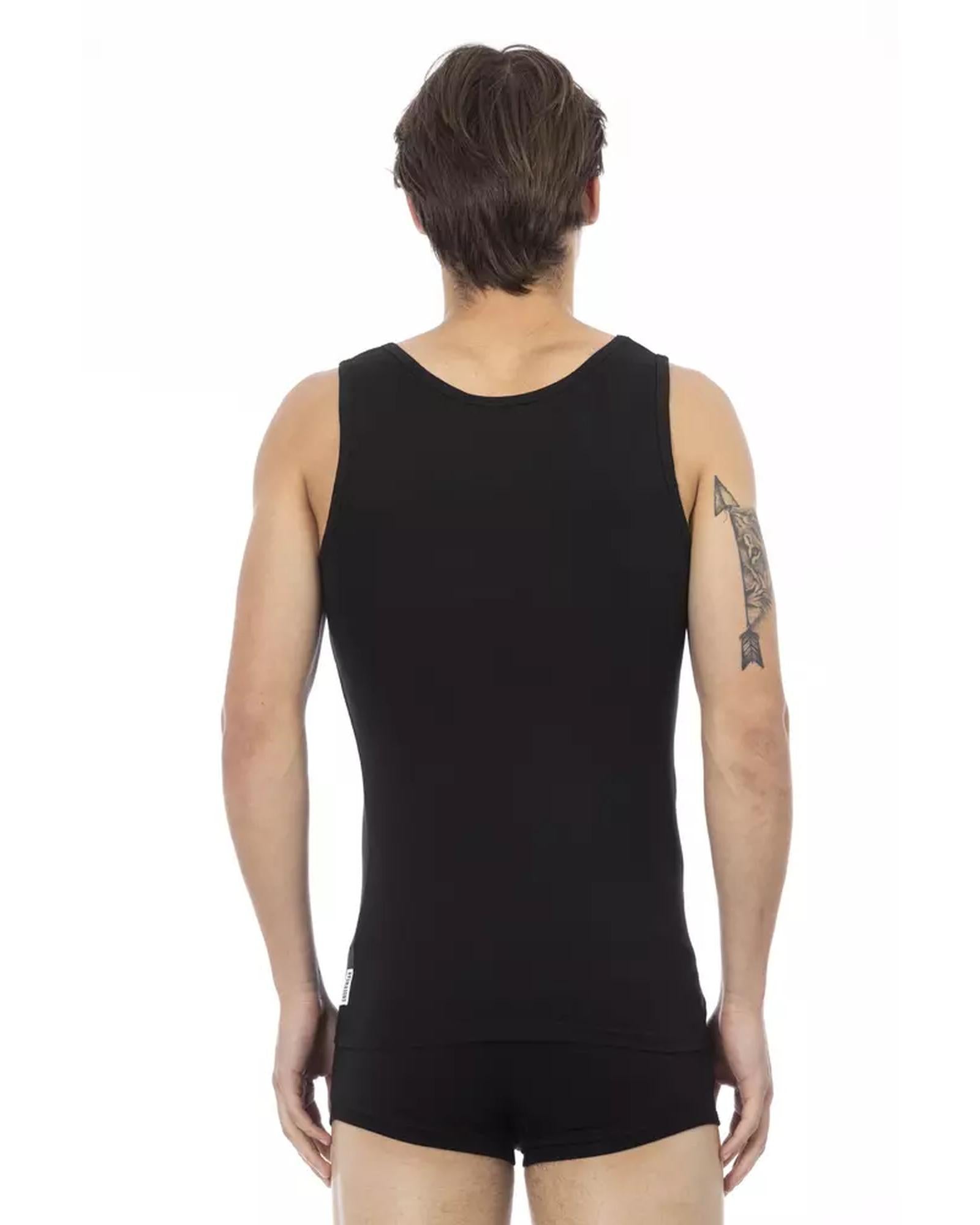 Stretch Cotton Logoed Tank Top XL Men