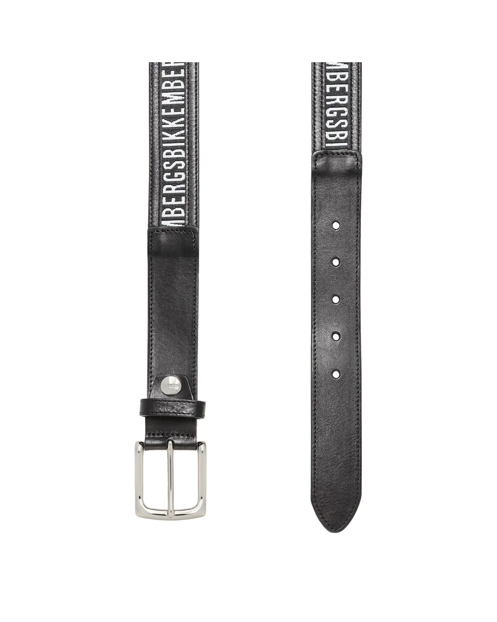 Bikkembergs Mens Belt - Black Calfskin 110 cm Men