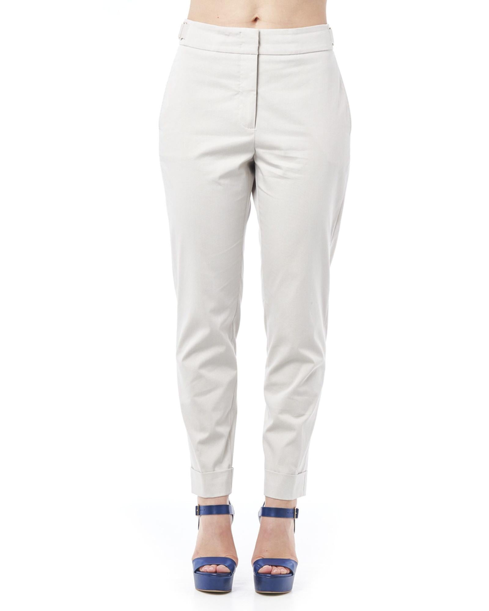 Straight Leg Trousers with Side and Back Pockets M Women