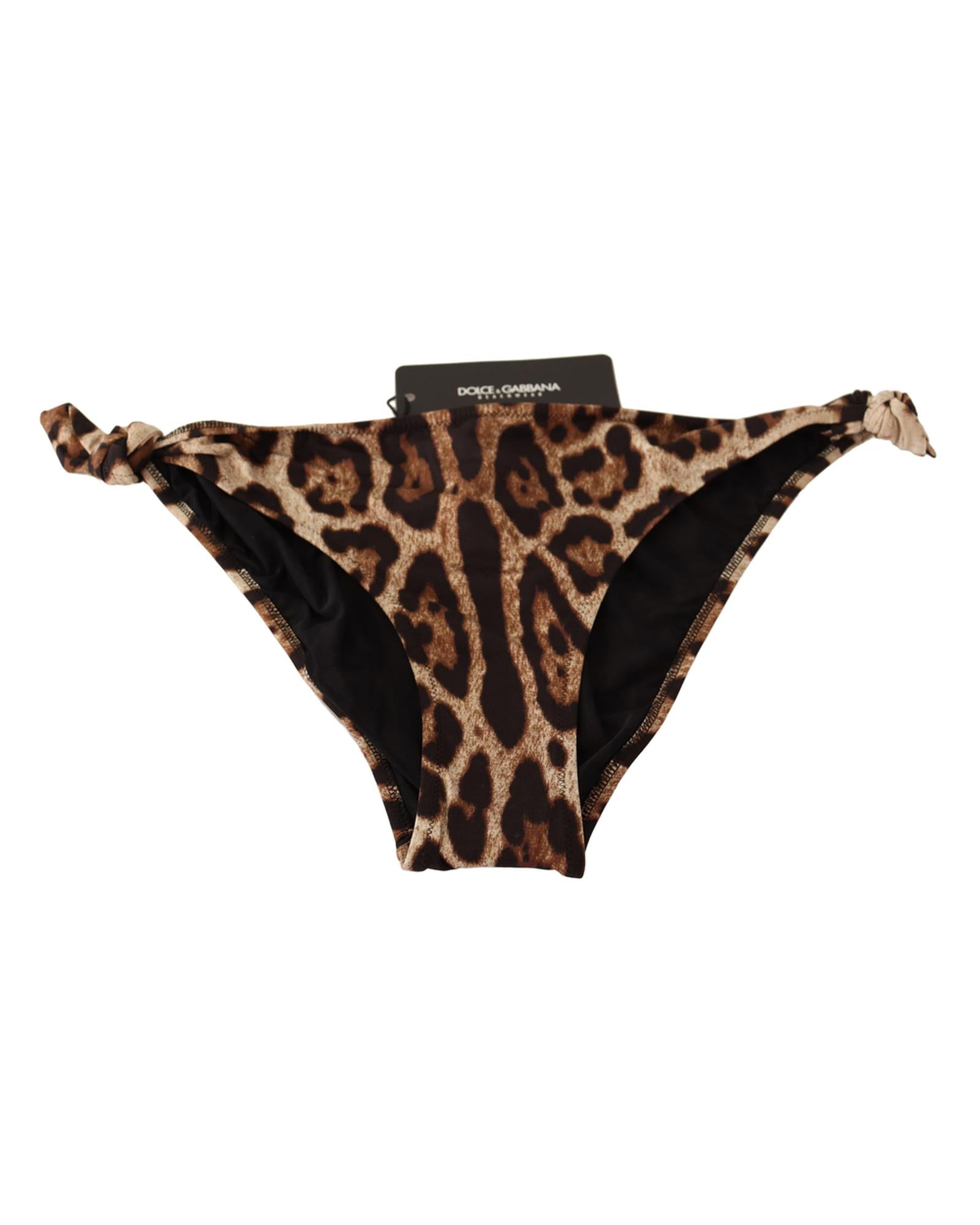 Leopard Print Bikini Bottom - Dolce &amp; Gabbana L Women