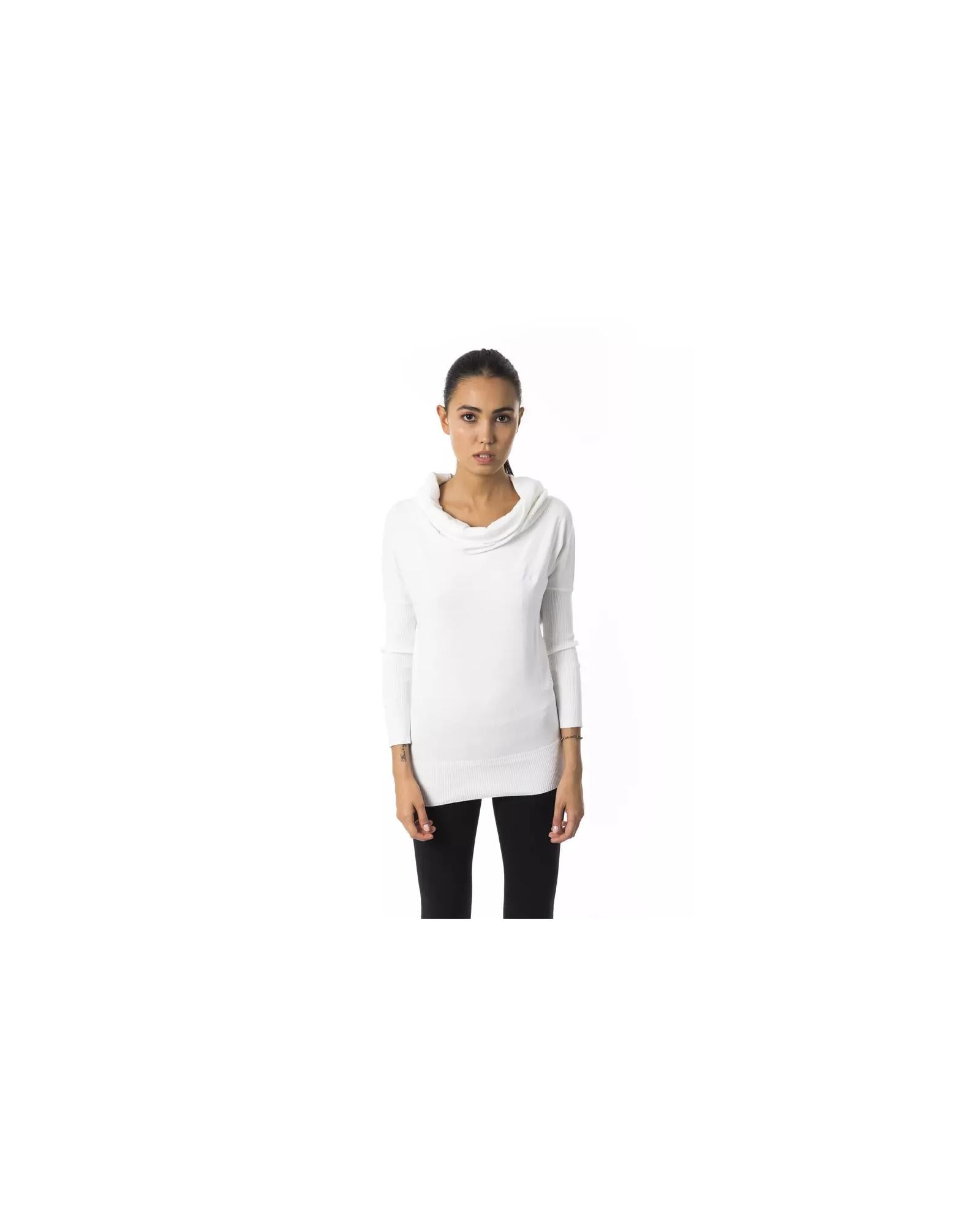 Open Collar Long Sleeve Pullover M Women