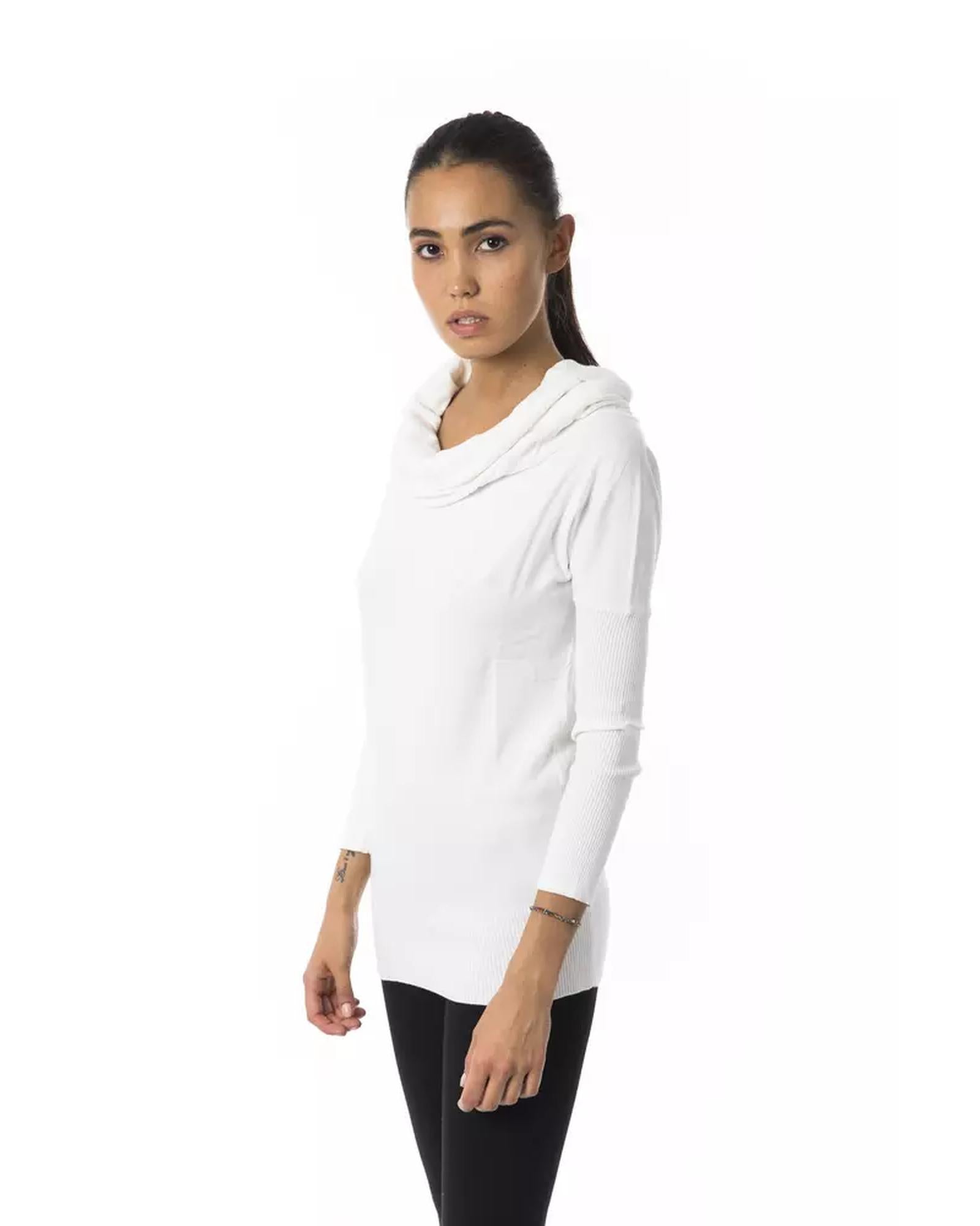 Open Collar Long Sleeve Pullover M Women