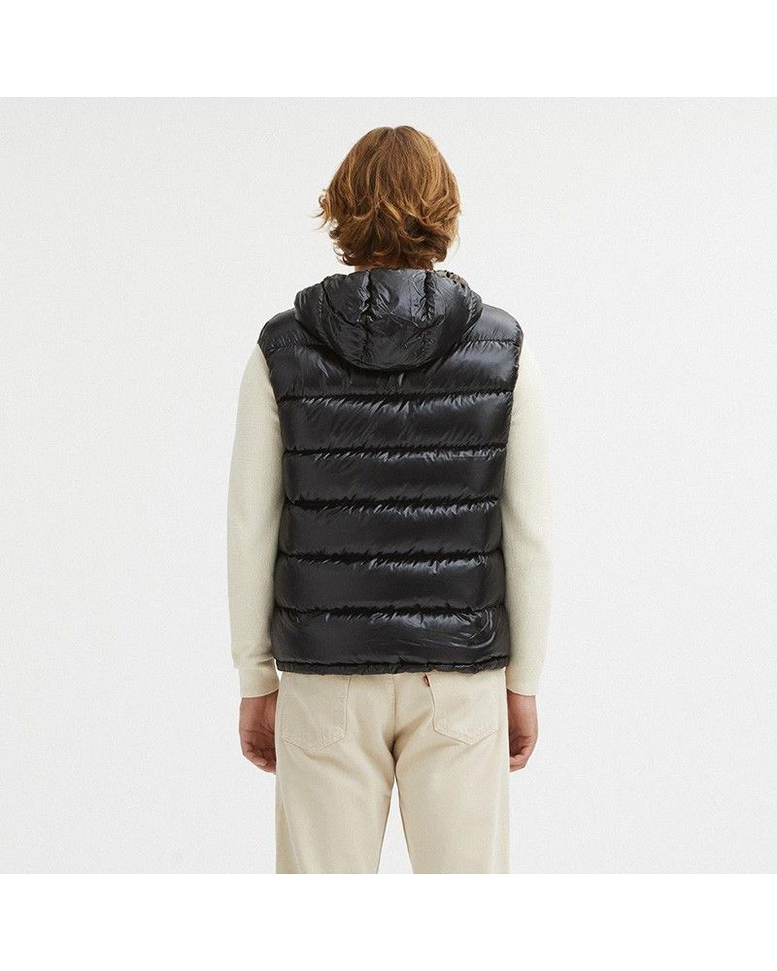 Reversible Hooded Vest with Zip Closure and Duck Feather Padding 2XL Men