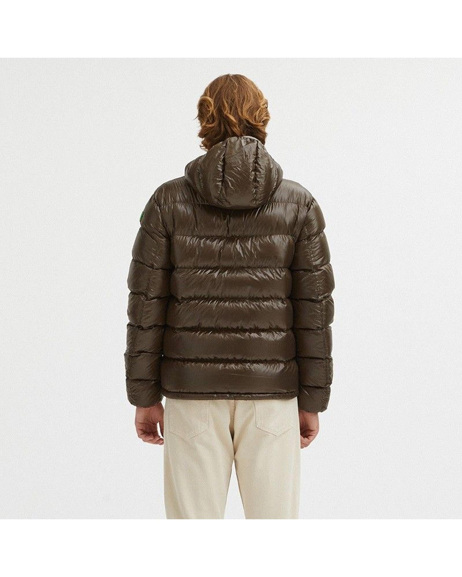 Reversible Hooded Jacket with Zip Closure and Duck Feather Padding M Men