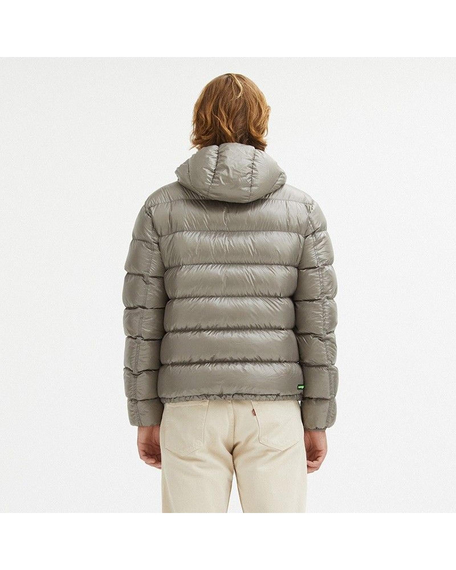 Reversible Hooded Jacket with Zip Closure and Duck Feather Padding XL Men