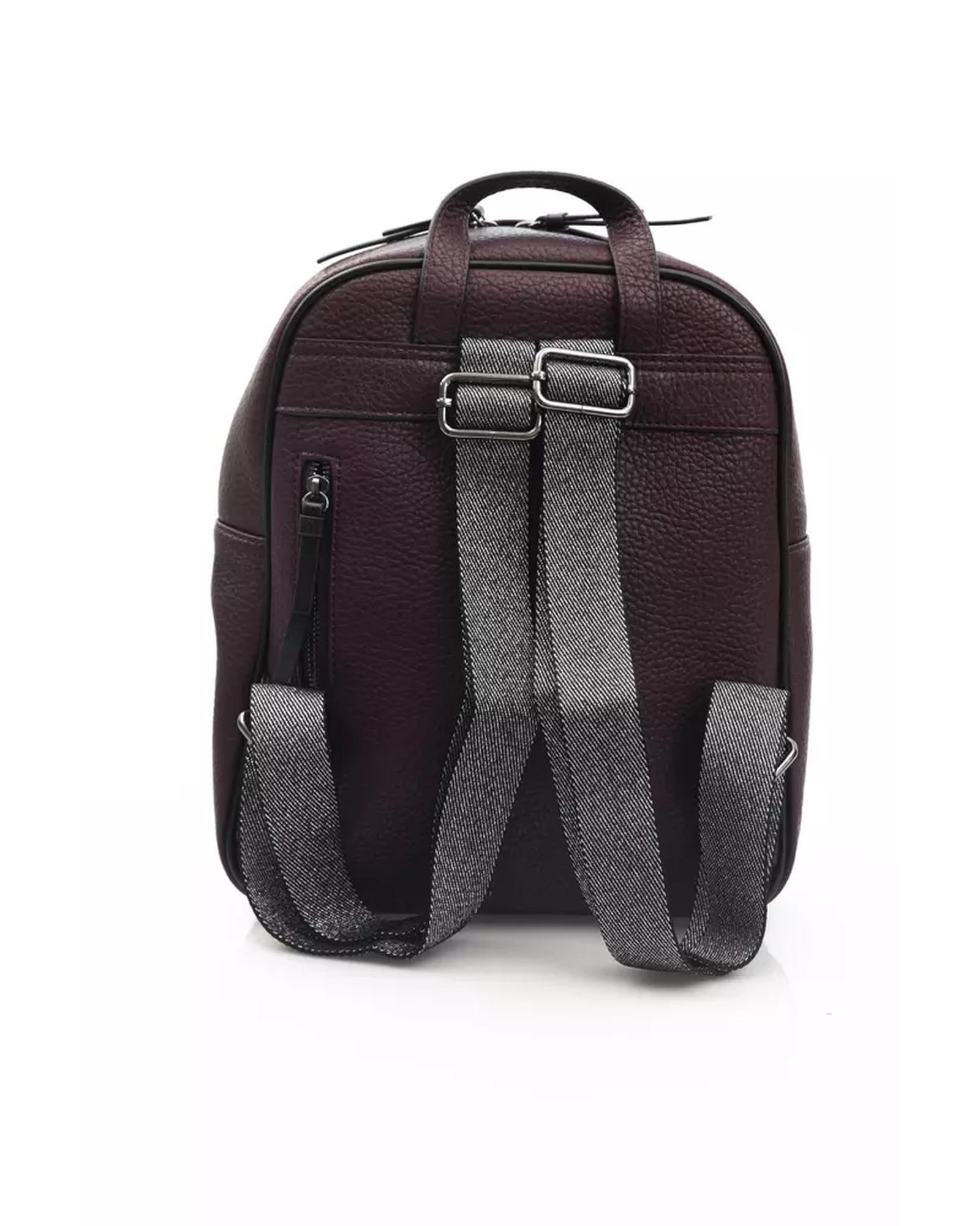 Zip Closure Backpack with Multiple Compartments and Logo One Size Women