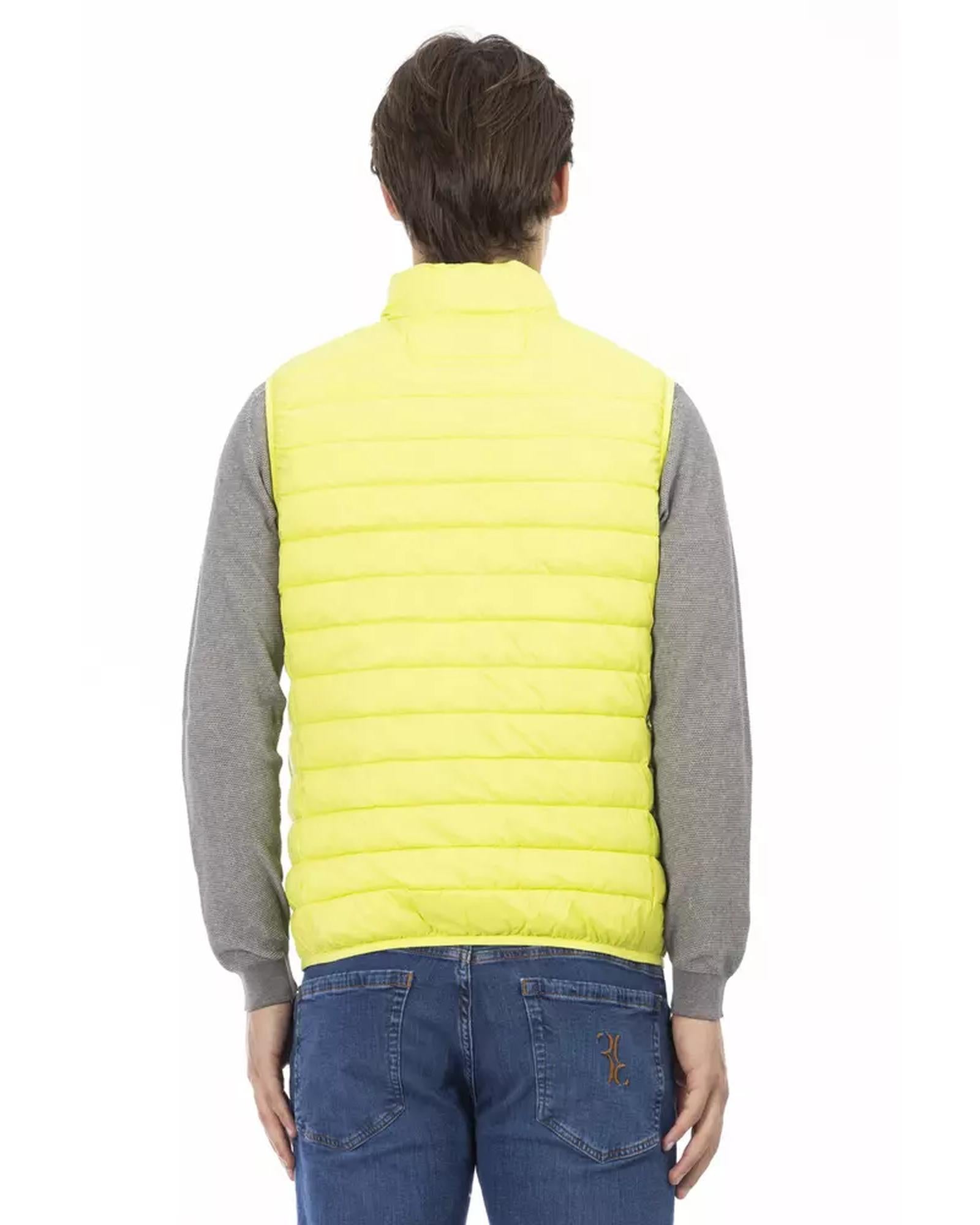 Sleeveless Down Jacket with Functional Pockets and Zipper Detailing 3XL Men