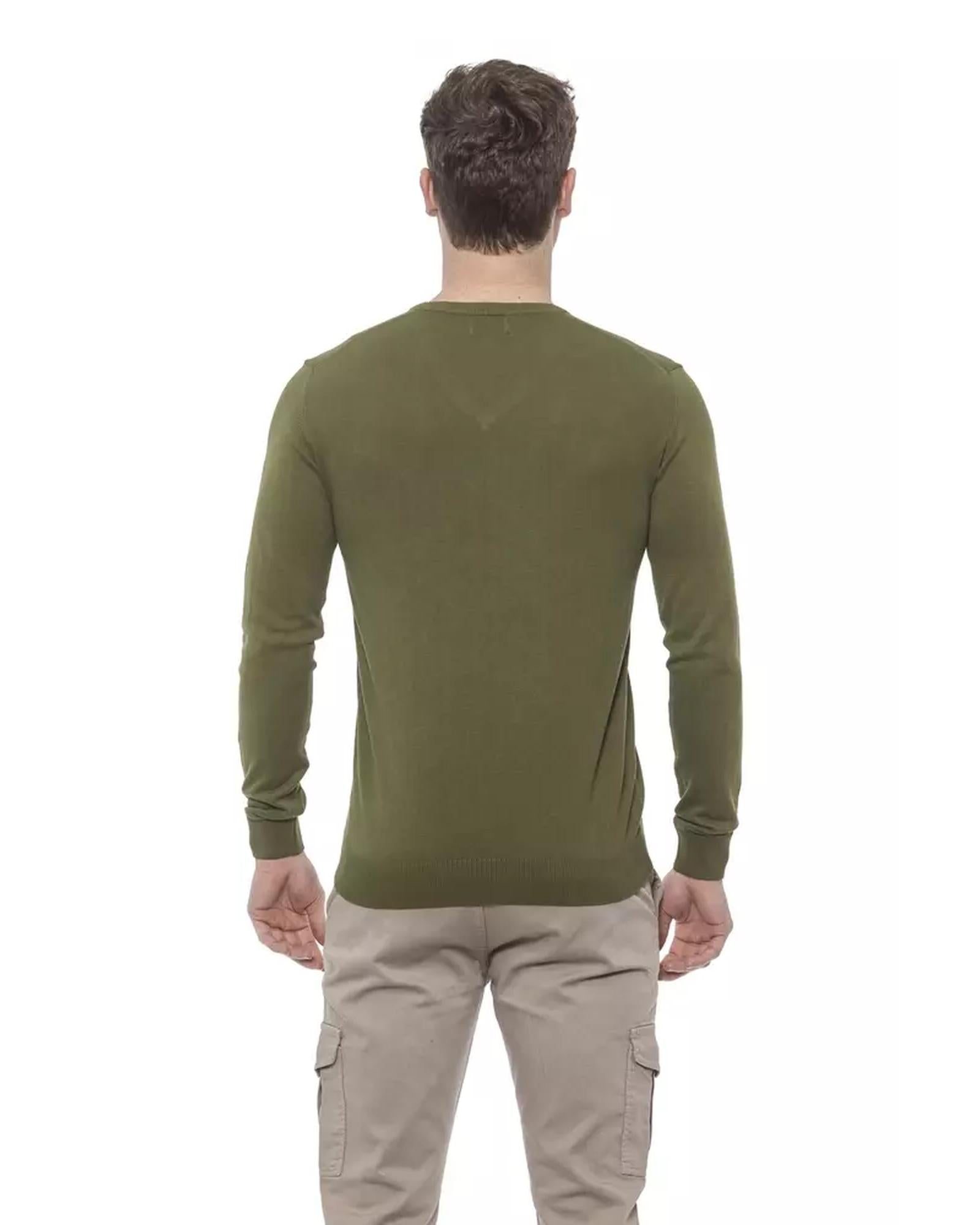 V-Neck Solid Color Sweater M Men