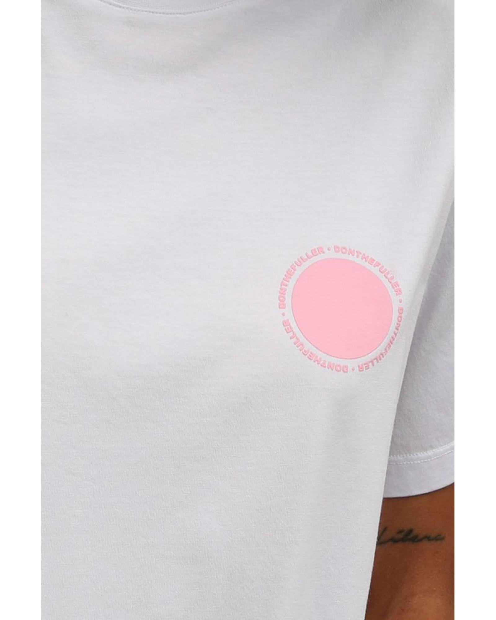 Luxury Designer White Cotton T-Shirt with Logo L Women