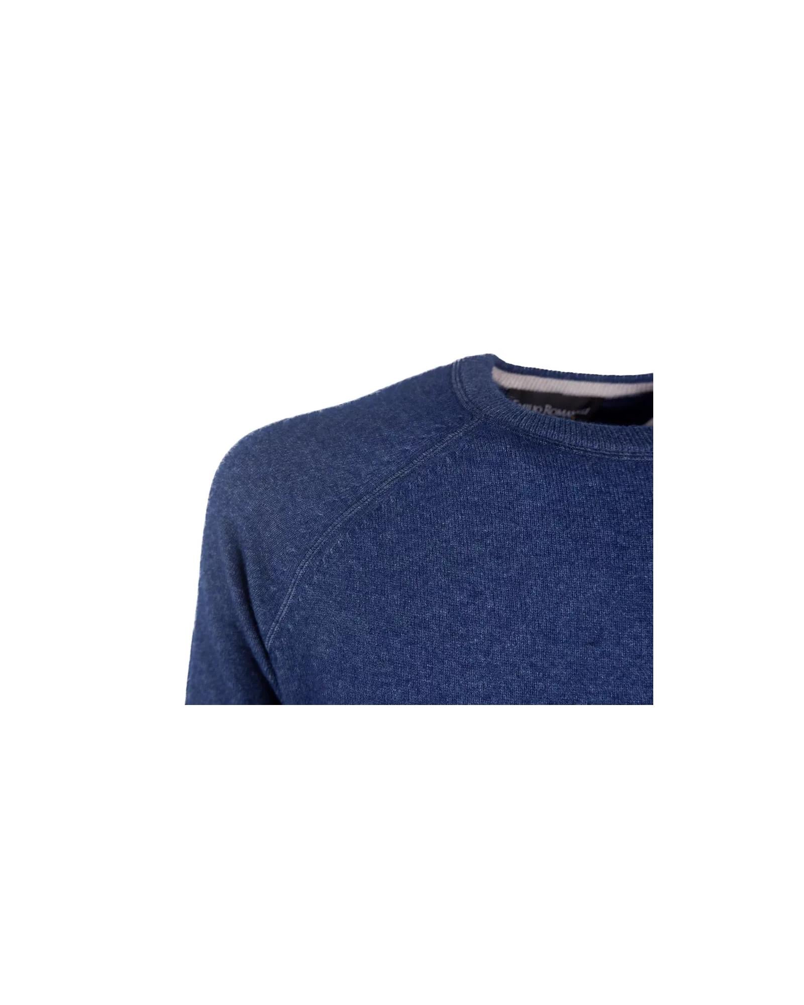 Pure Cashmere Raglan Crew Neck Sweater - Navy 48 IT Men