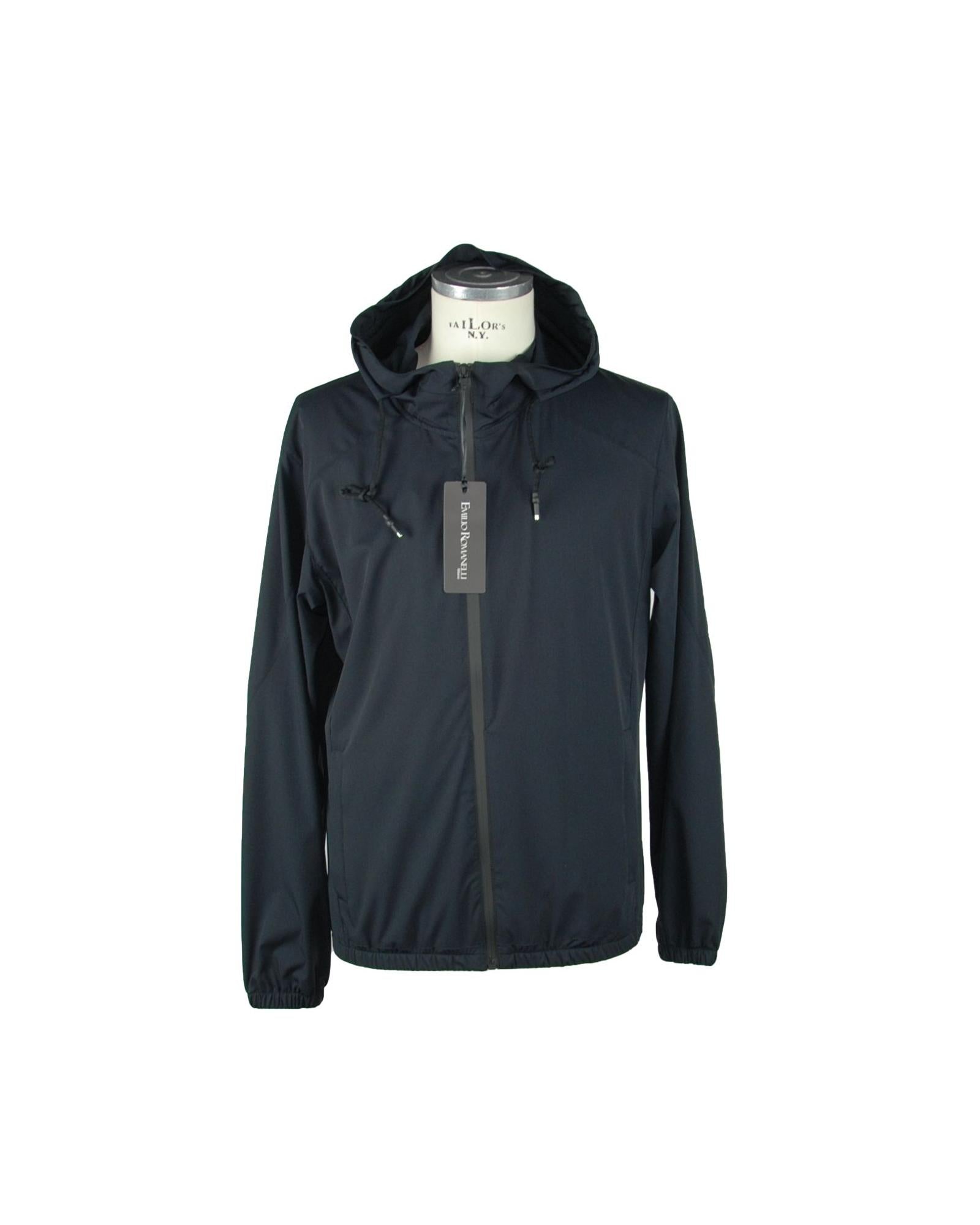 Emilio Romanelli Full Zip Hooded Jacket with Two Pockets M Men