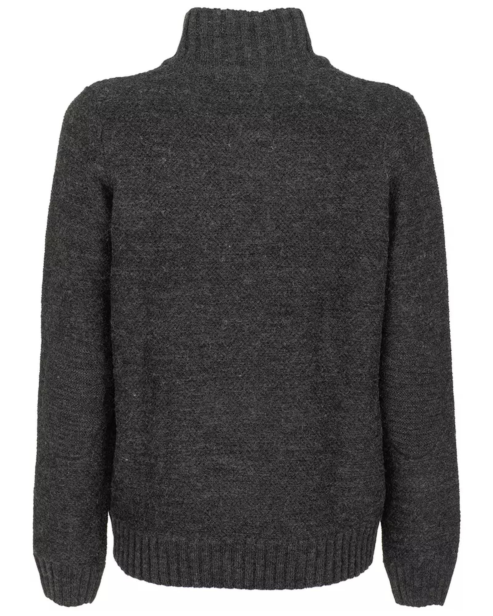 Acrylic Blend Sweater with Button Closure and Zip Up M Men