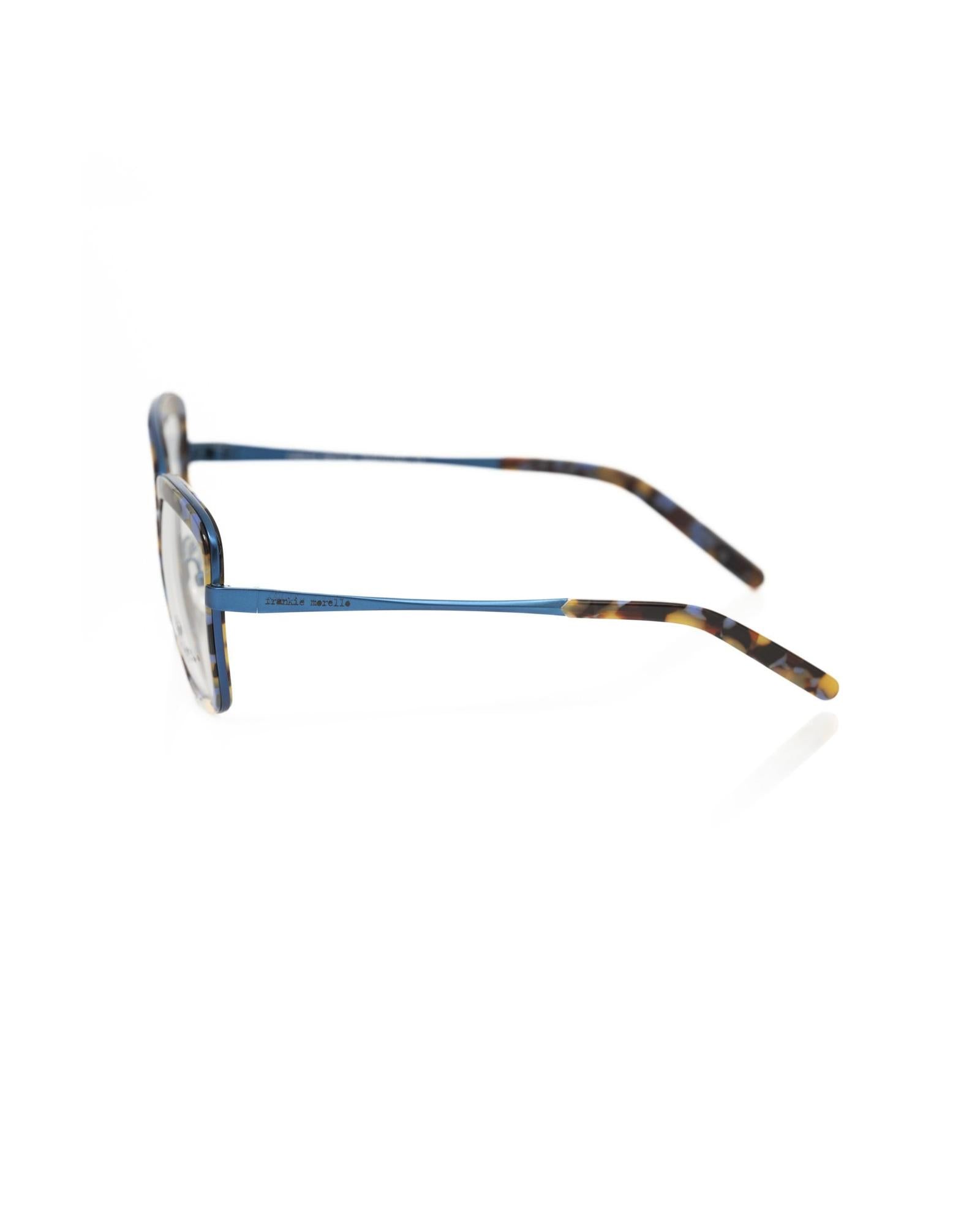 Blue Havana Pattern Square Eyeglasses One Size Women