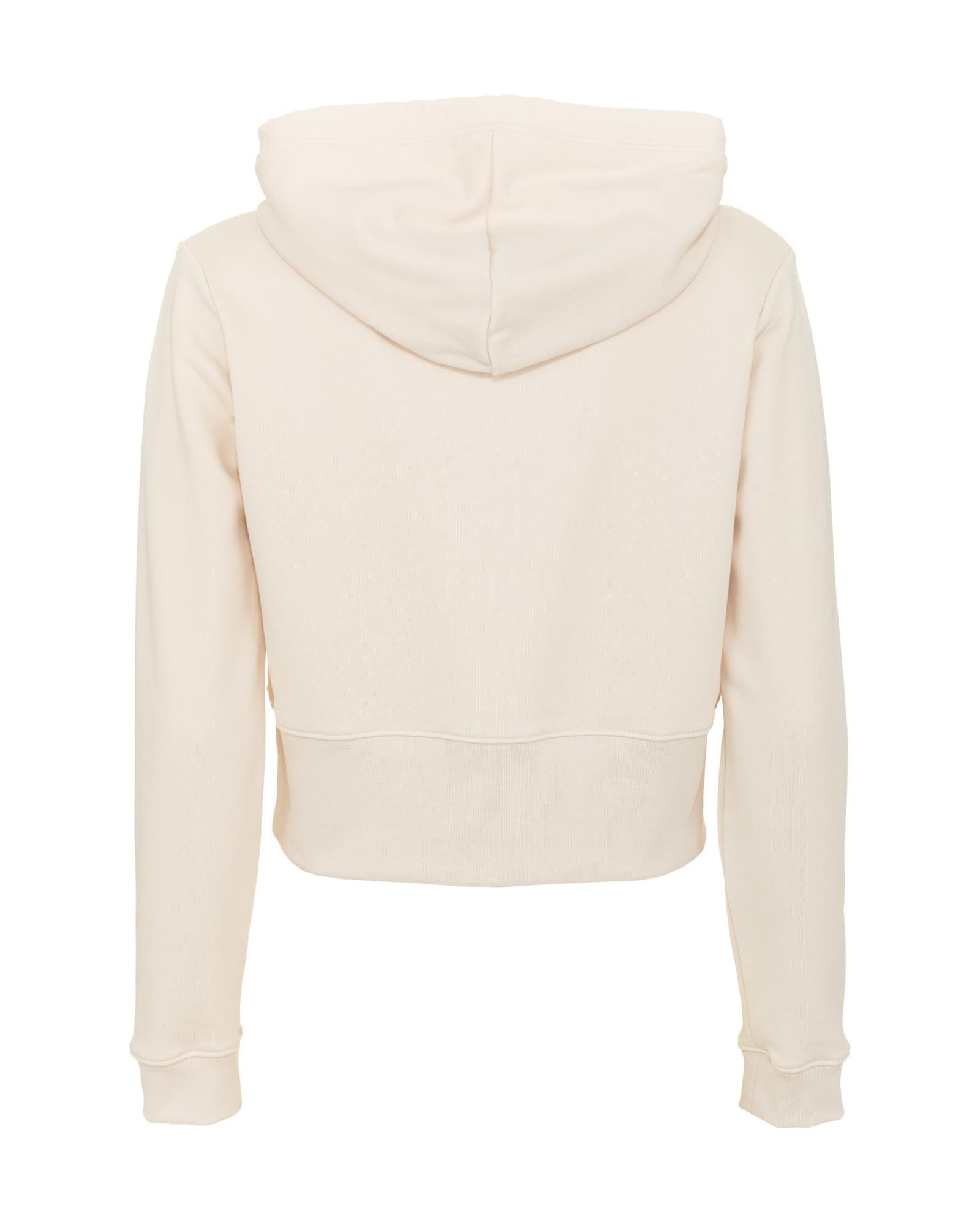 Beige Hoodie with Rhinestone Logo XS Women