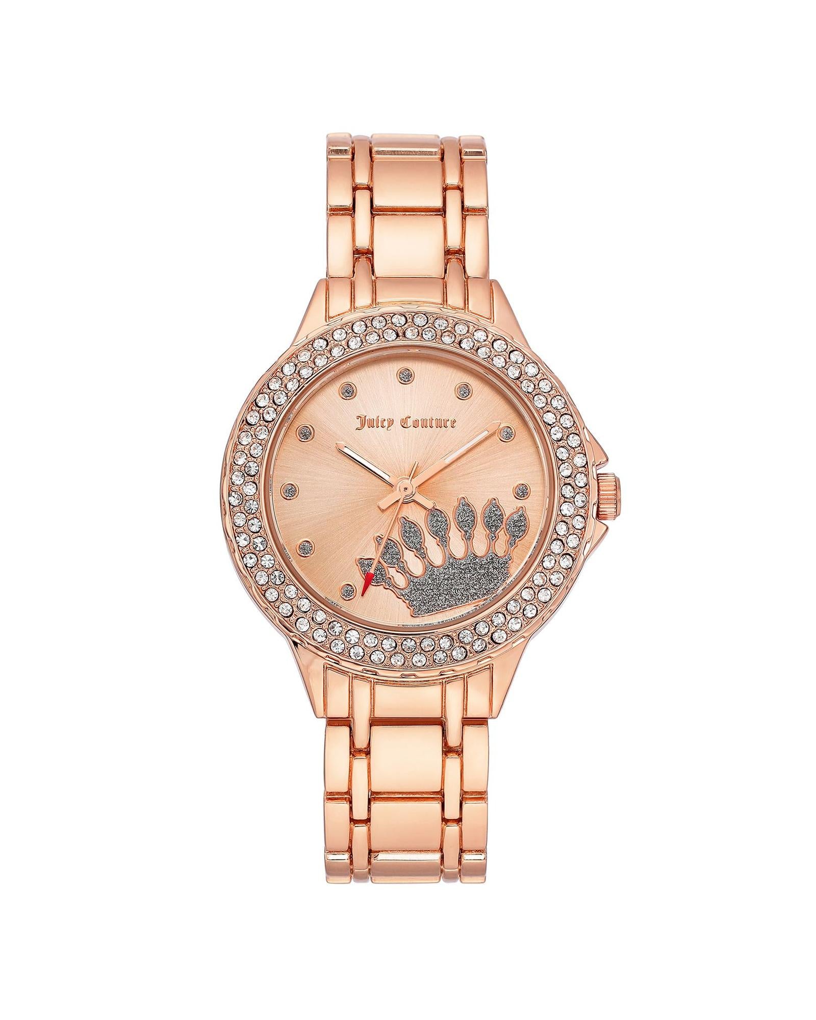 Rose Gold Fashion Analog Watch with Rhinestone Facing One Size Women