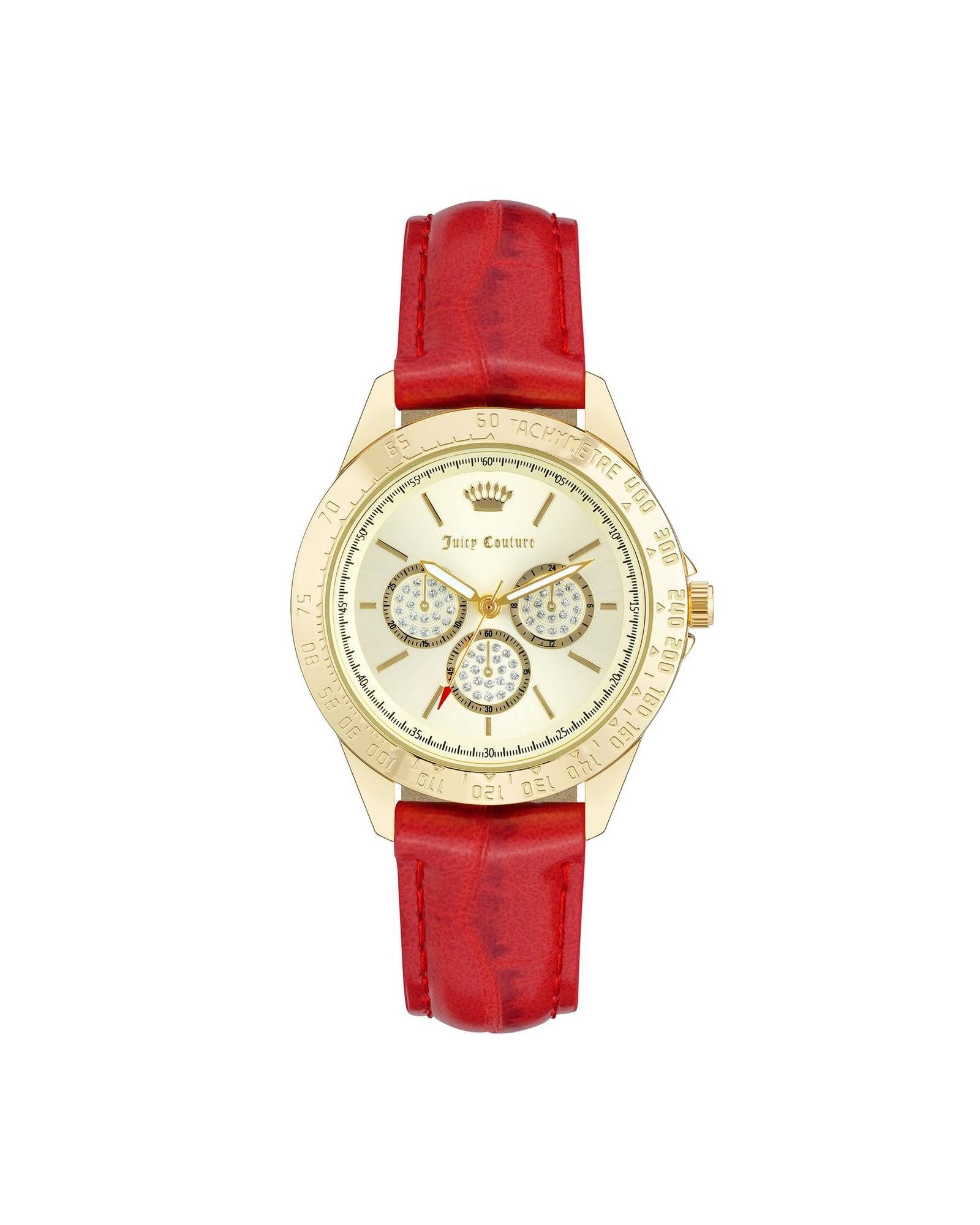 Gold Rhine Stone Fashion Watch with Pin Buckle One Size Women