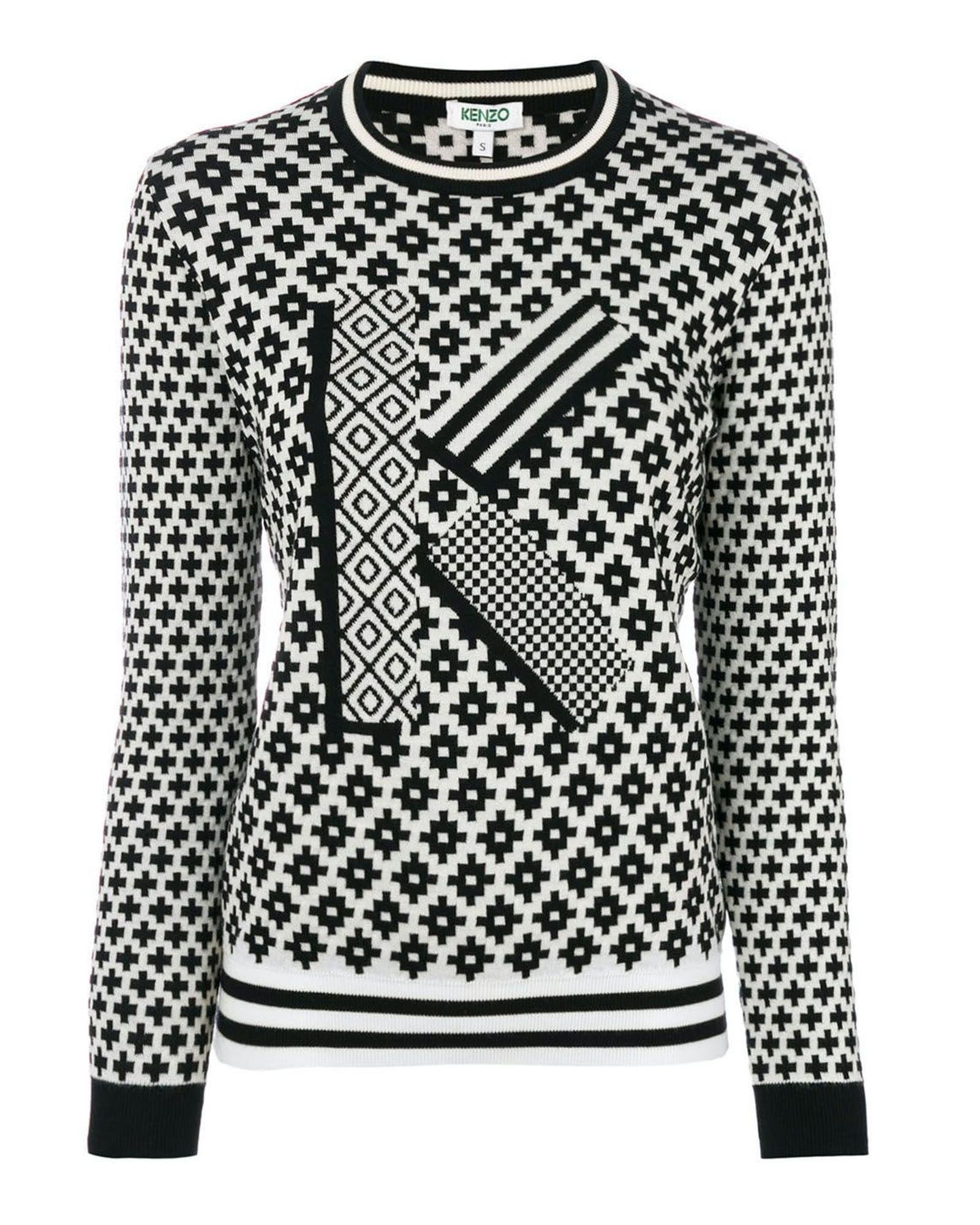 Iconic Kenzo Sweater with All-Over Design XL Women