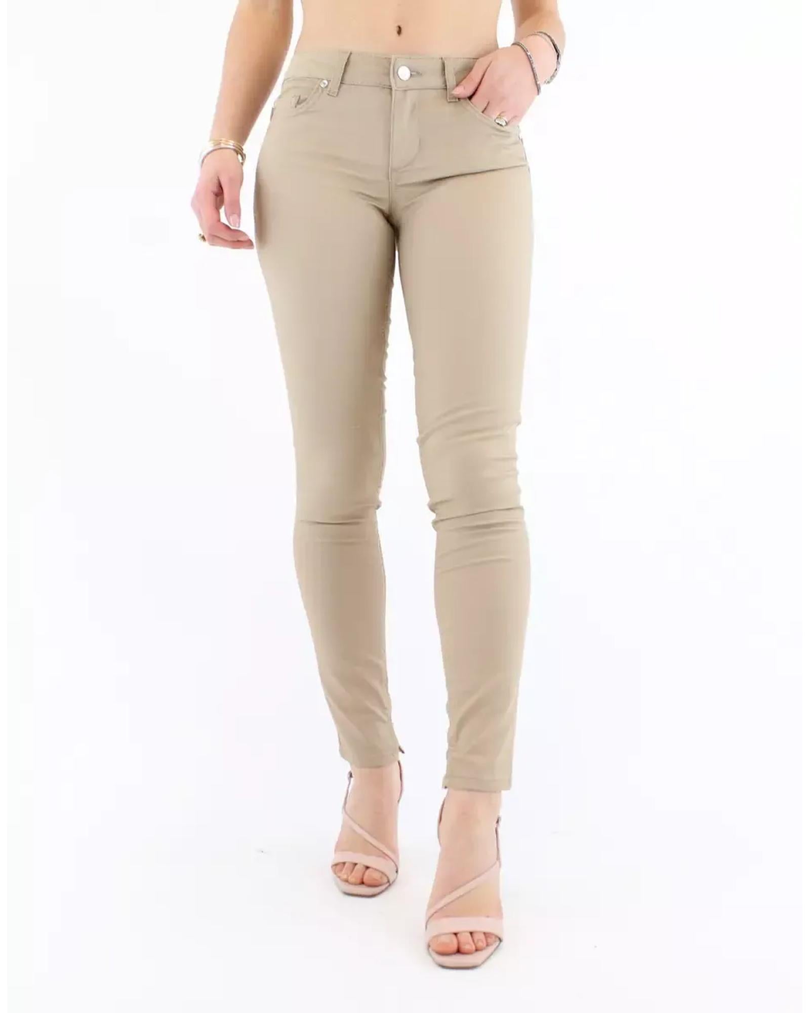 High Waist Stretch Cotton Denim Trousers W26 US Women