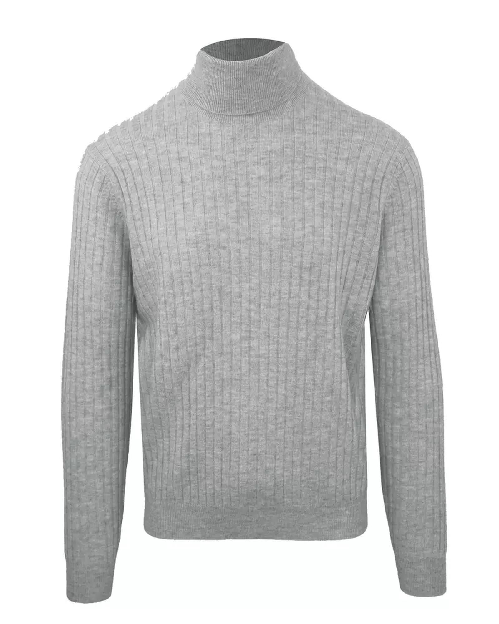 Cashmere Wool Blend Ribbed Turtleneck Sweater M Men