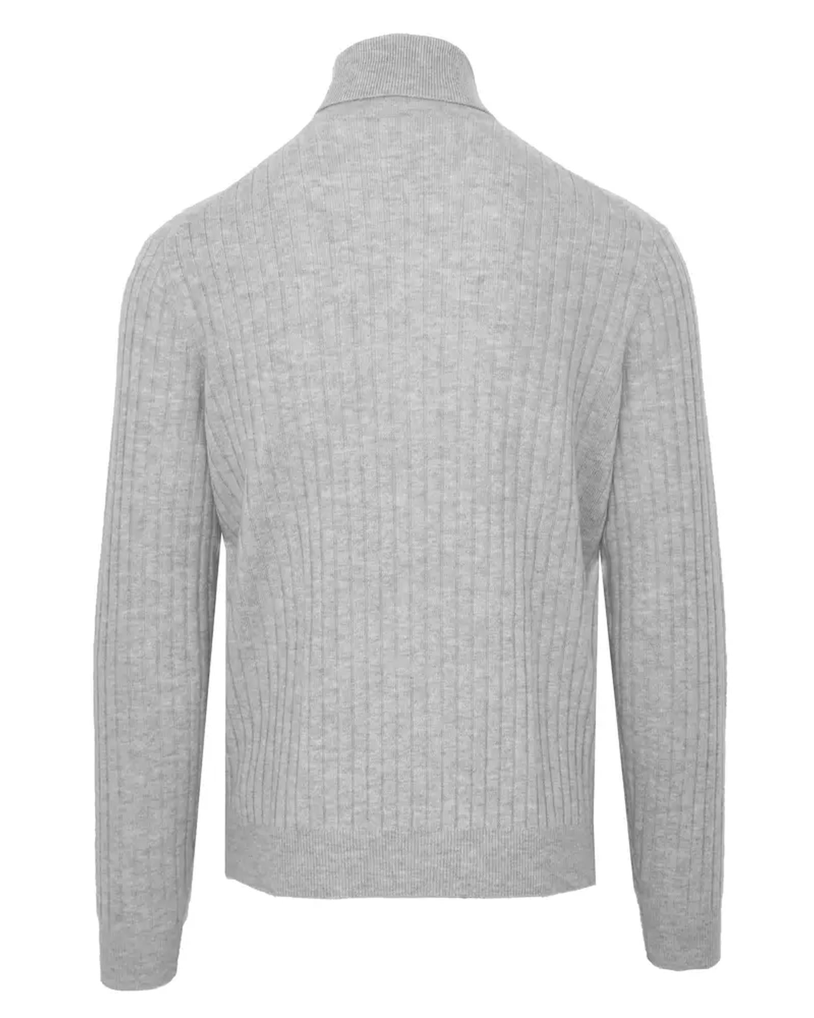 Cashmere Wool Blend Ribbed Turtleneck Sweater M Men