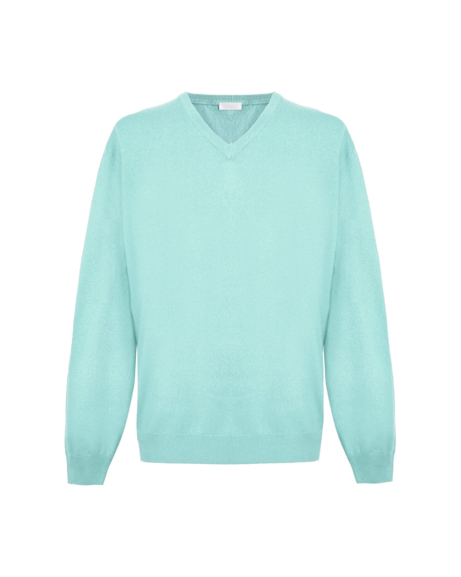 Green Tea V-Neck Cashmere Sweatshirt L Men