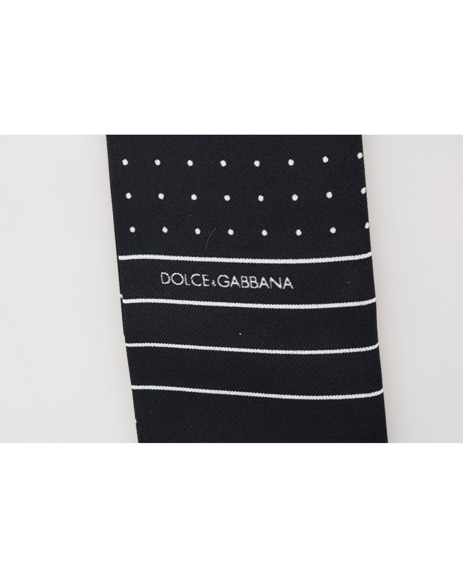 Blue Silk Mens Tie Scarf Wrap with Fringes - Dolce &amp; Gabbana One Size Men