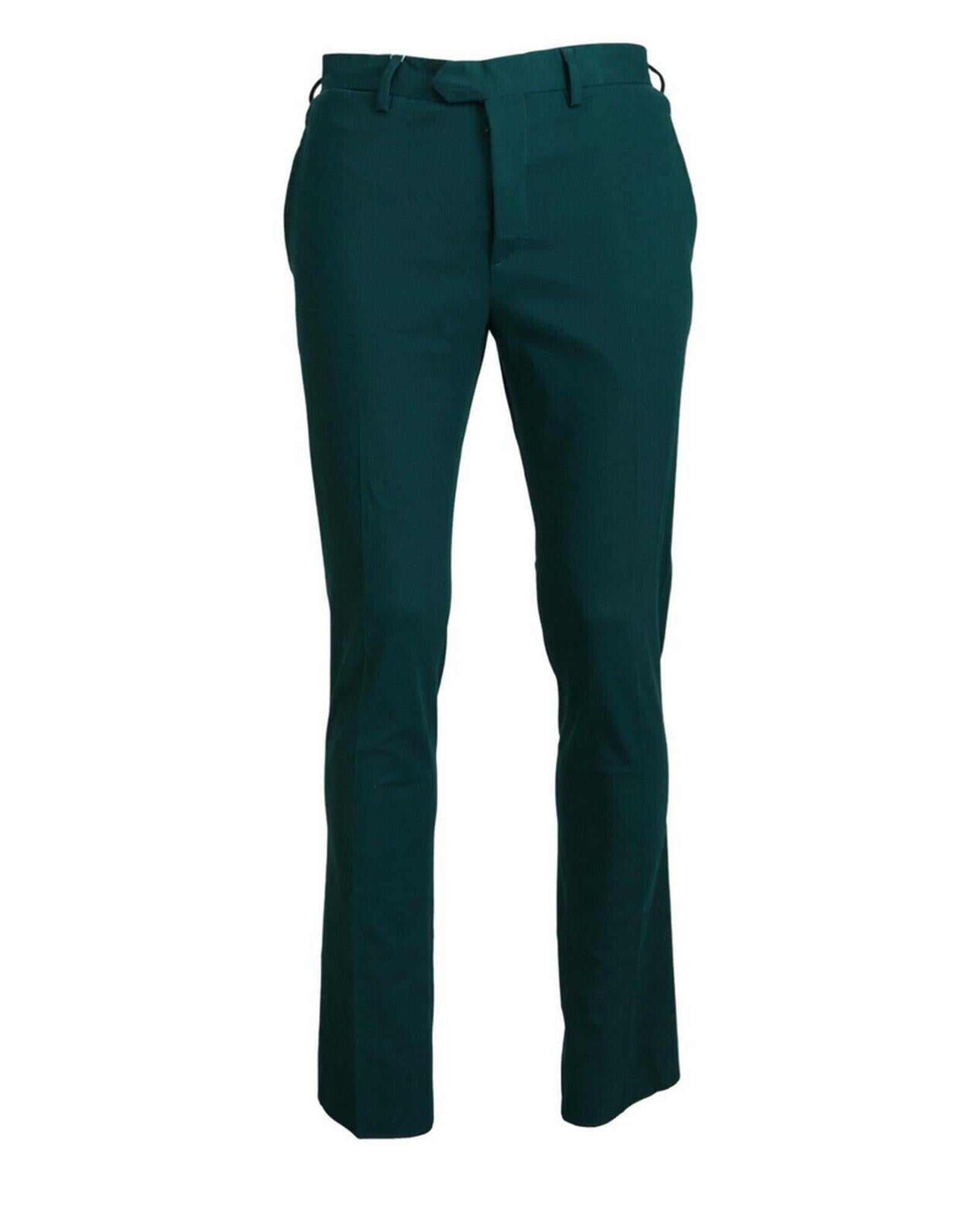 Brand New BENCIVENGA Green Cotton Pants 46 IT Men