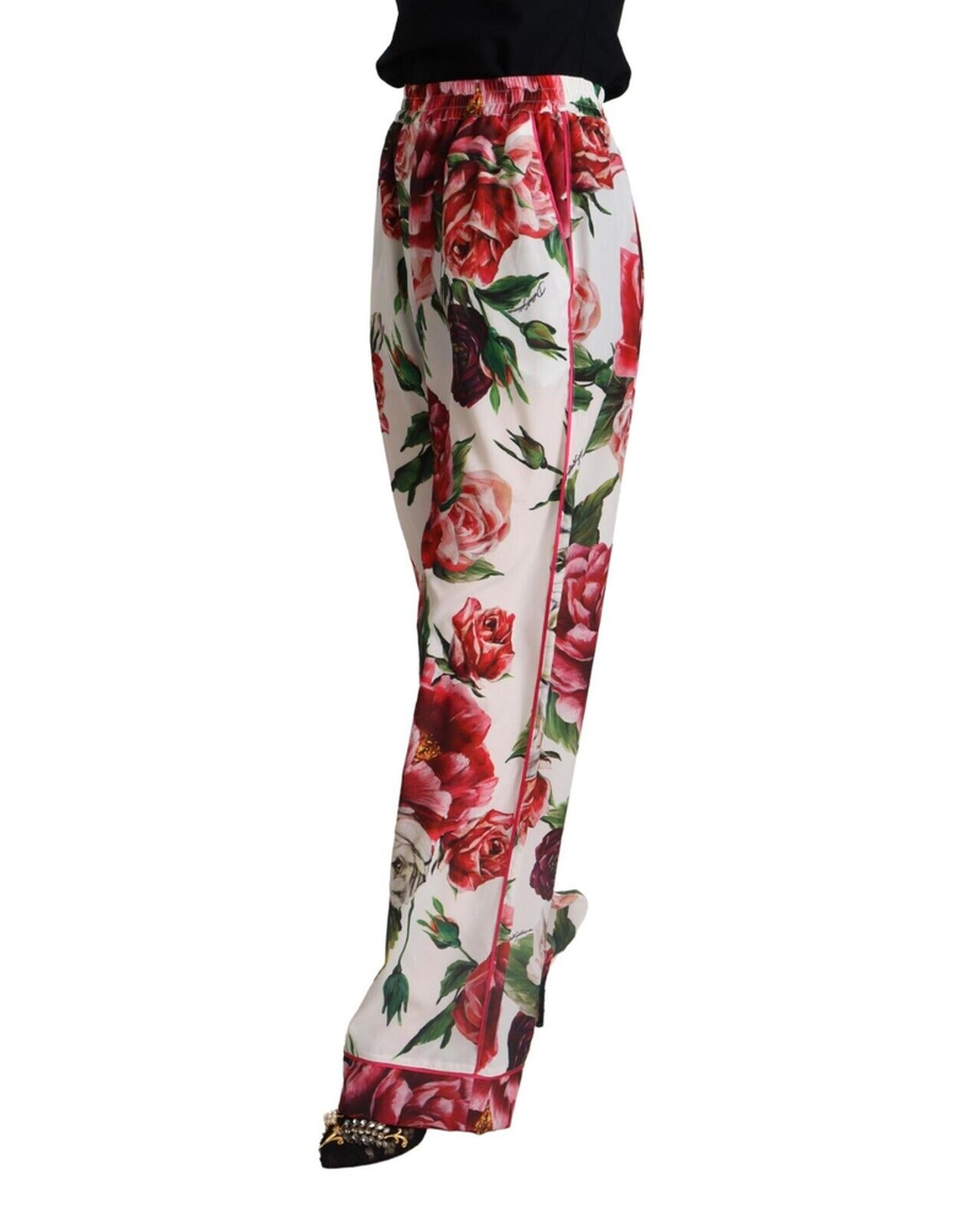 Floral Print Wide Leg Pants by Dolce &amp; Gabbana 38 IT Women