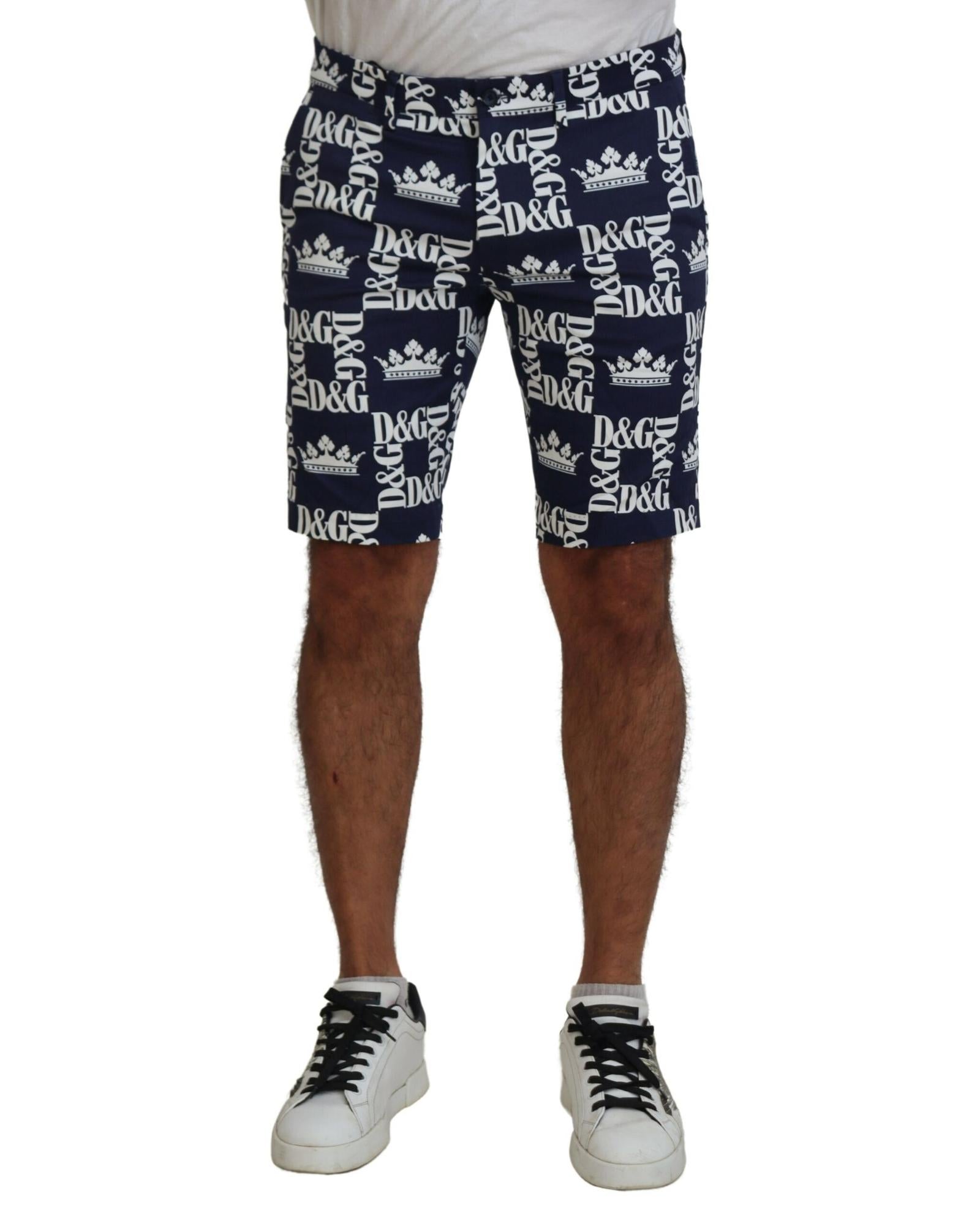 Casual Chinos Shorts with Logo Crown Print 44 IT Men