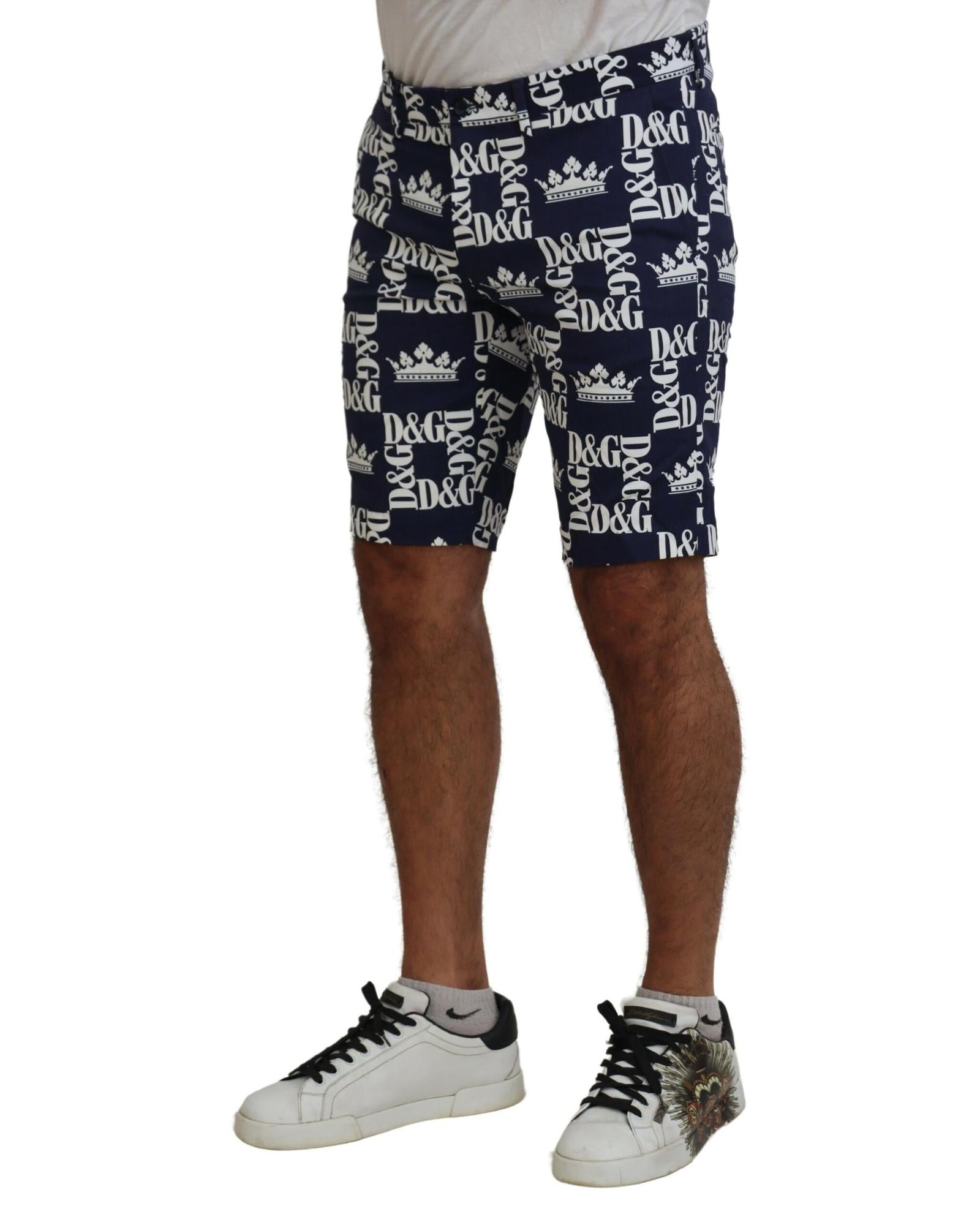 Casual Chinos Shorts with Logo Crown Print 46 IT Men