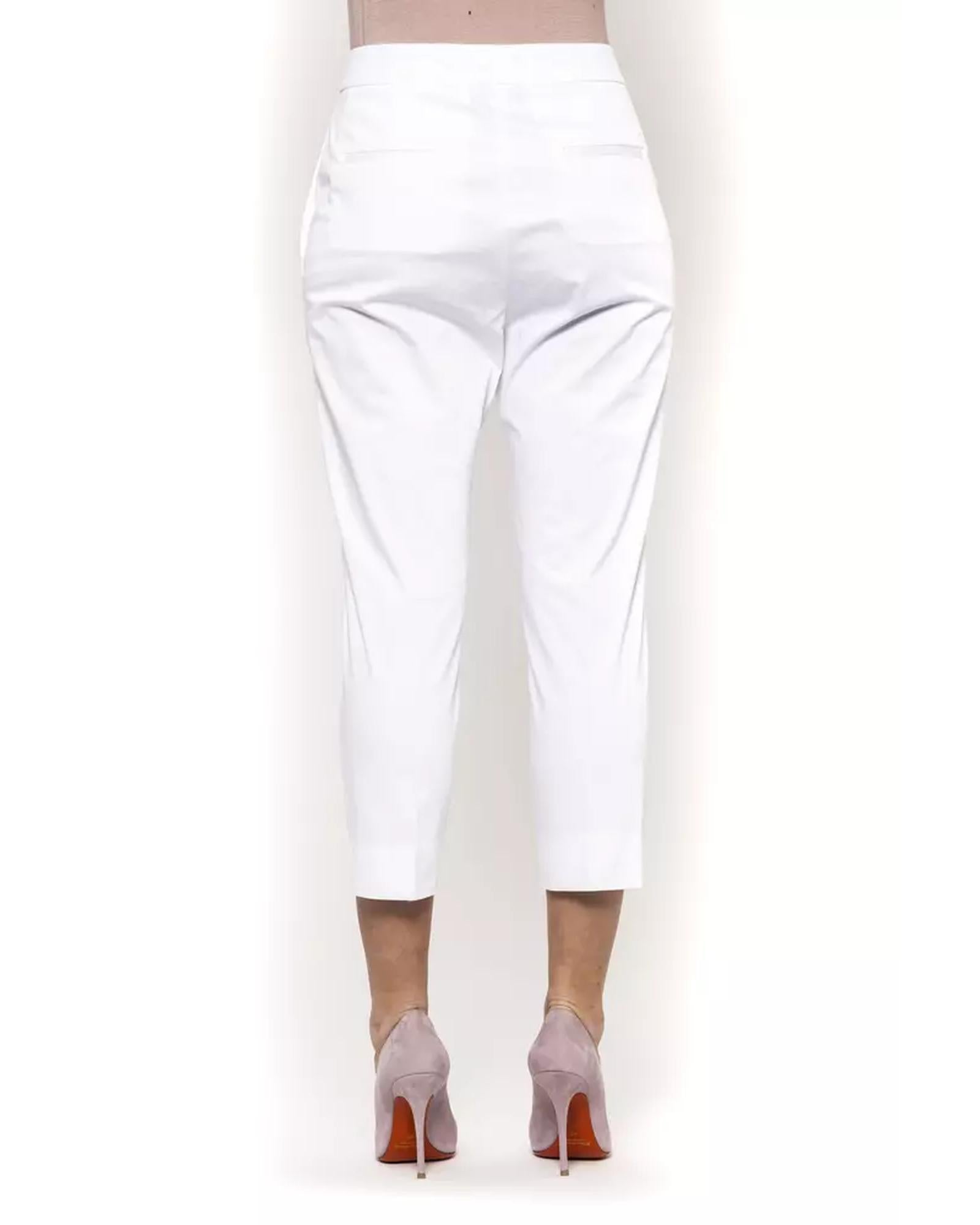 Classic Stretch Trousers with Front and Back Pockets 42 IT Women