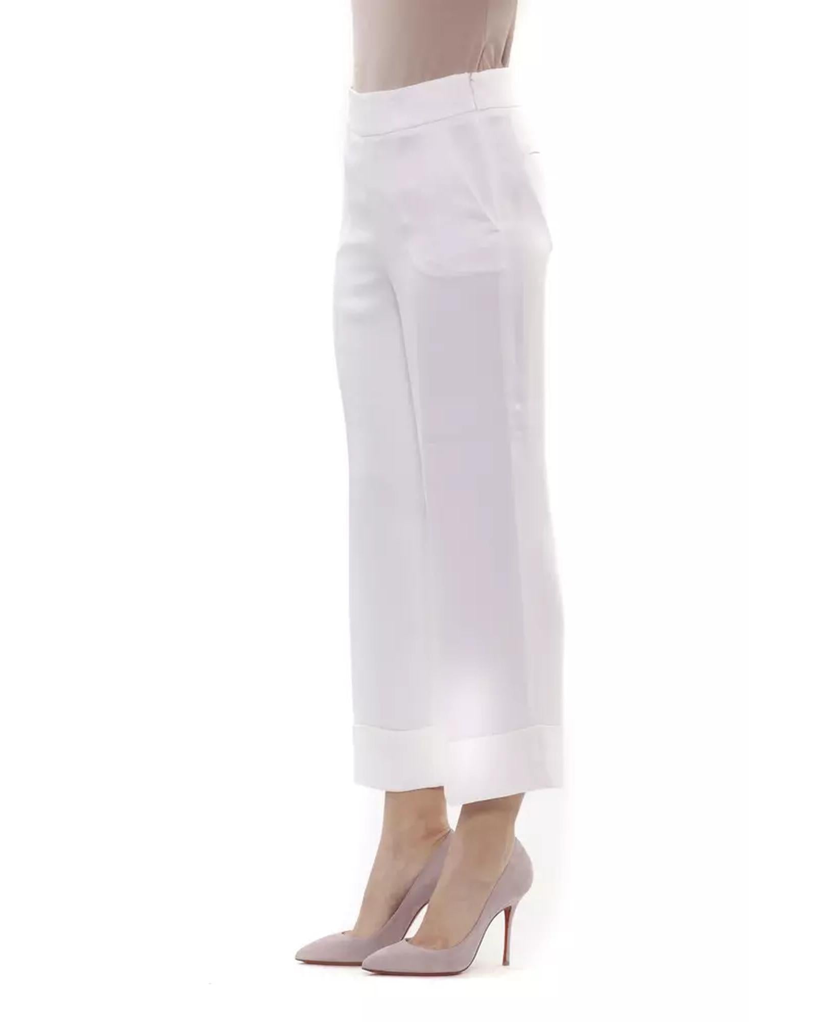 High Waist Palazzo Pants with Front and Back Pockets 42 IT Women