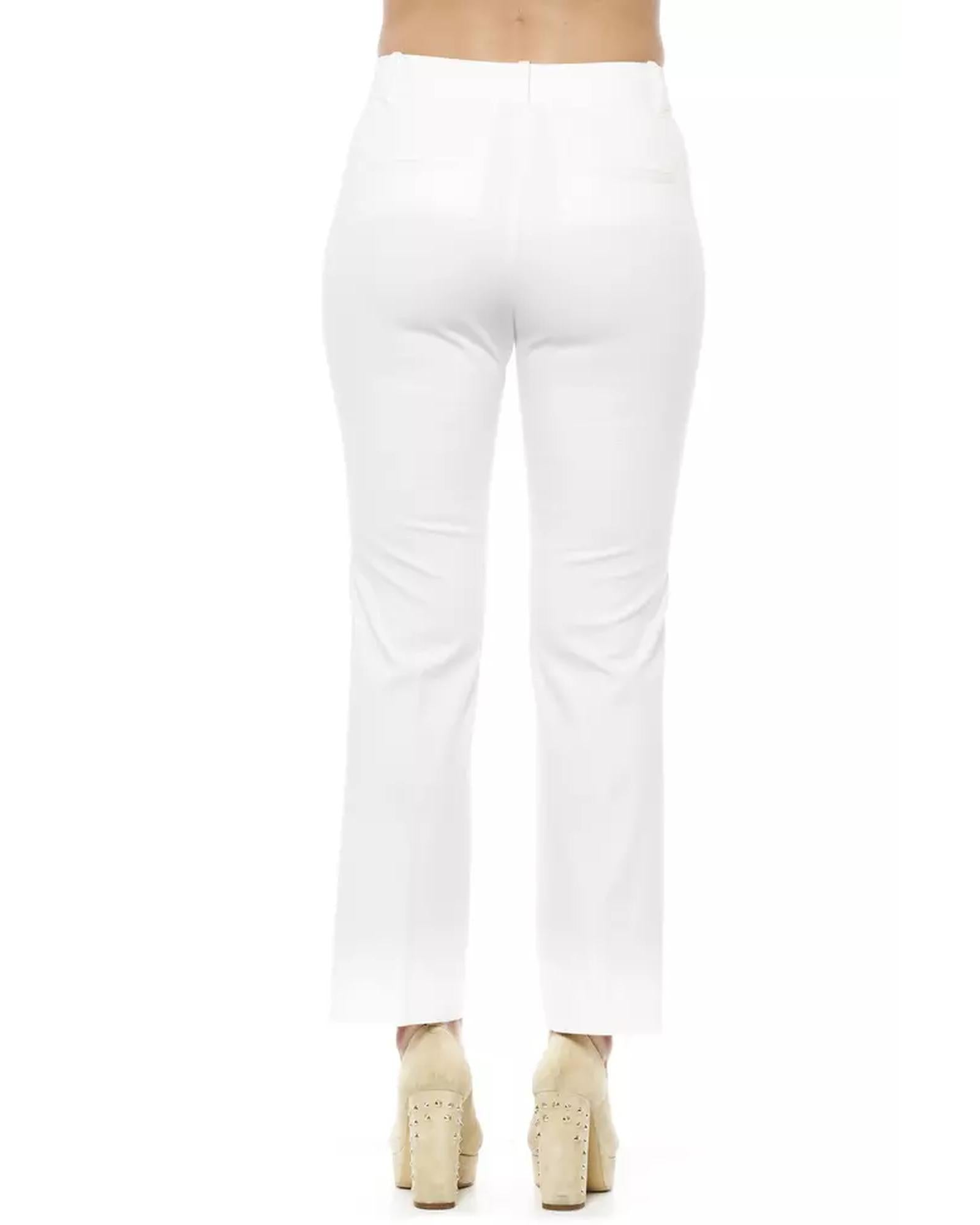 Soft Fabric High Waist Trousers with Flared Bottom 40 IT Women