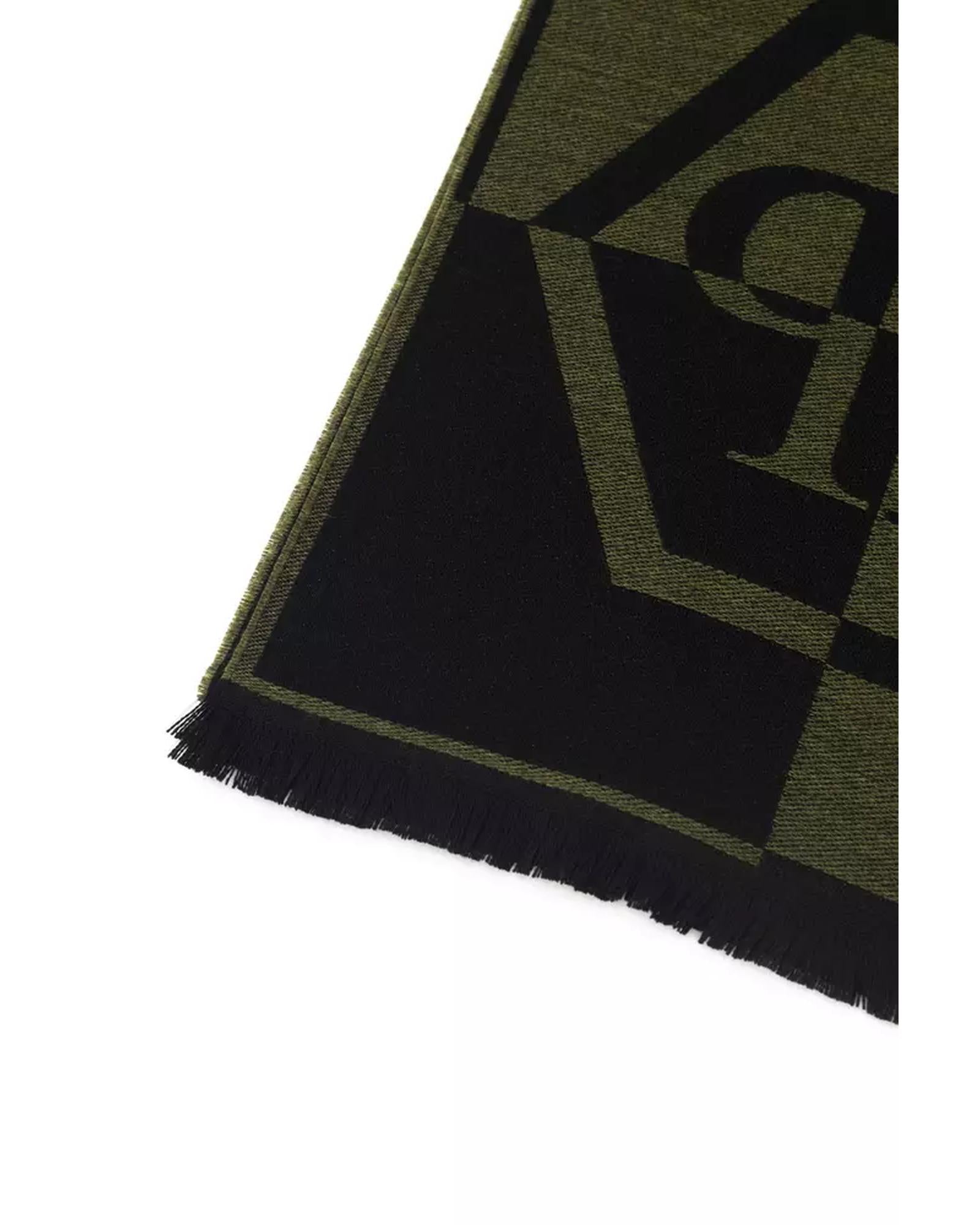 Luxury Logo Scarf with Fringed Hems One Size Men