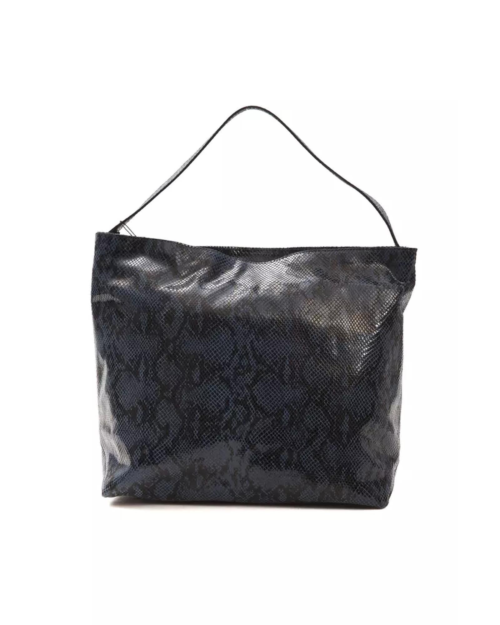 Python Print Leather Shoulder Bag One Size Women