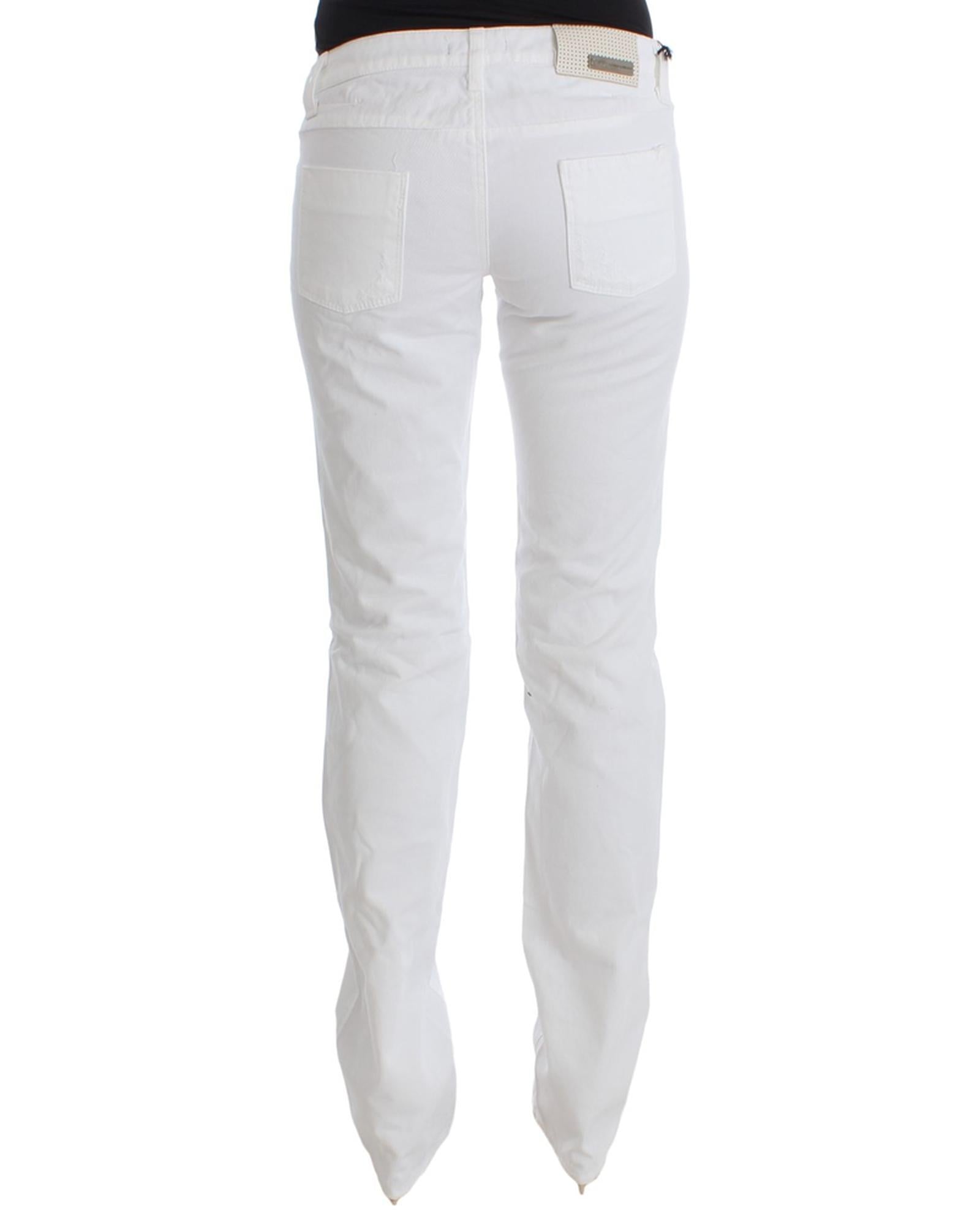 CoSTUME NATIONAL CNC Jeans - Slim Fit White 100% Cotton W26 US Women