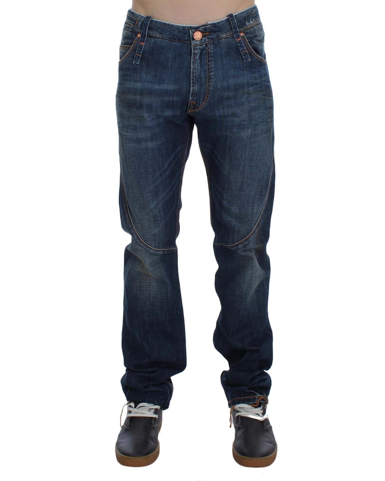 Authentic ACHT Mens Slim Fit Jeans with Logo Details W34 US Men