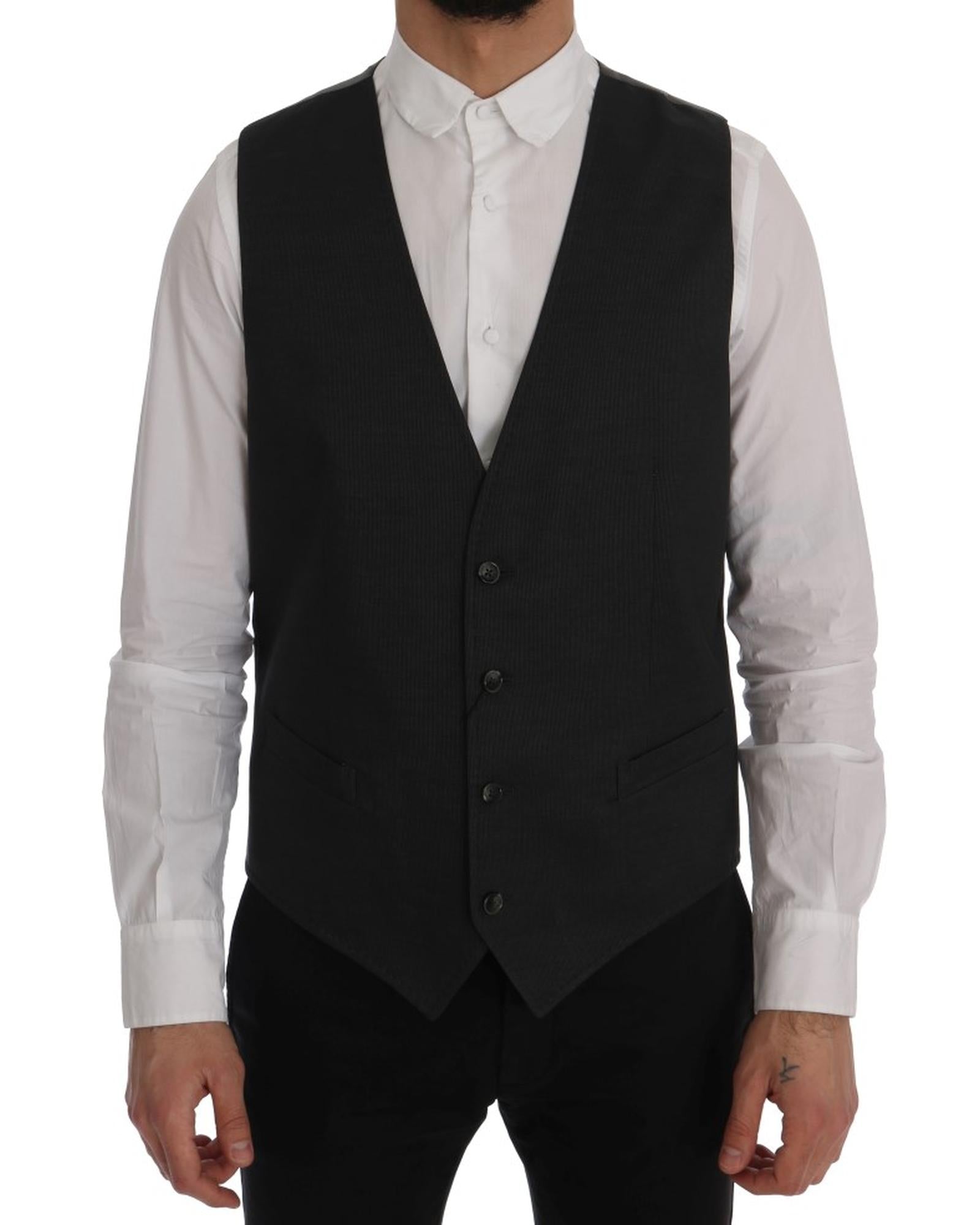 Dolce &amp; Gabbana STFF Single Breasted Vest Waistcoat 52 IT Men