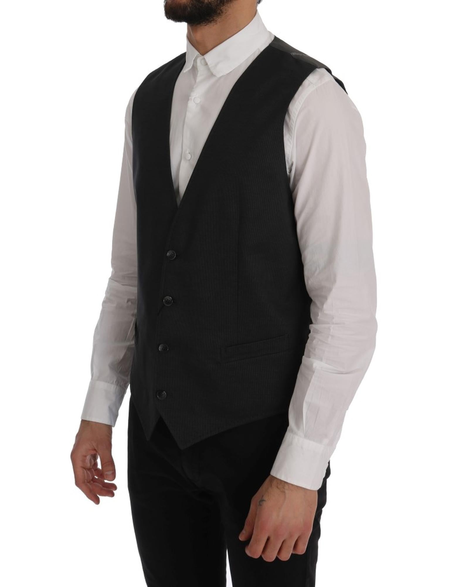 Dolce &amp; Gabbana STFF Single Breasted Vest Waistcoat 52 IT Men