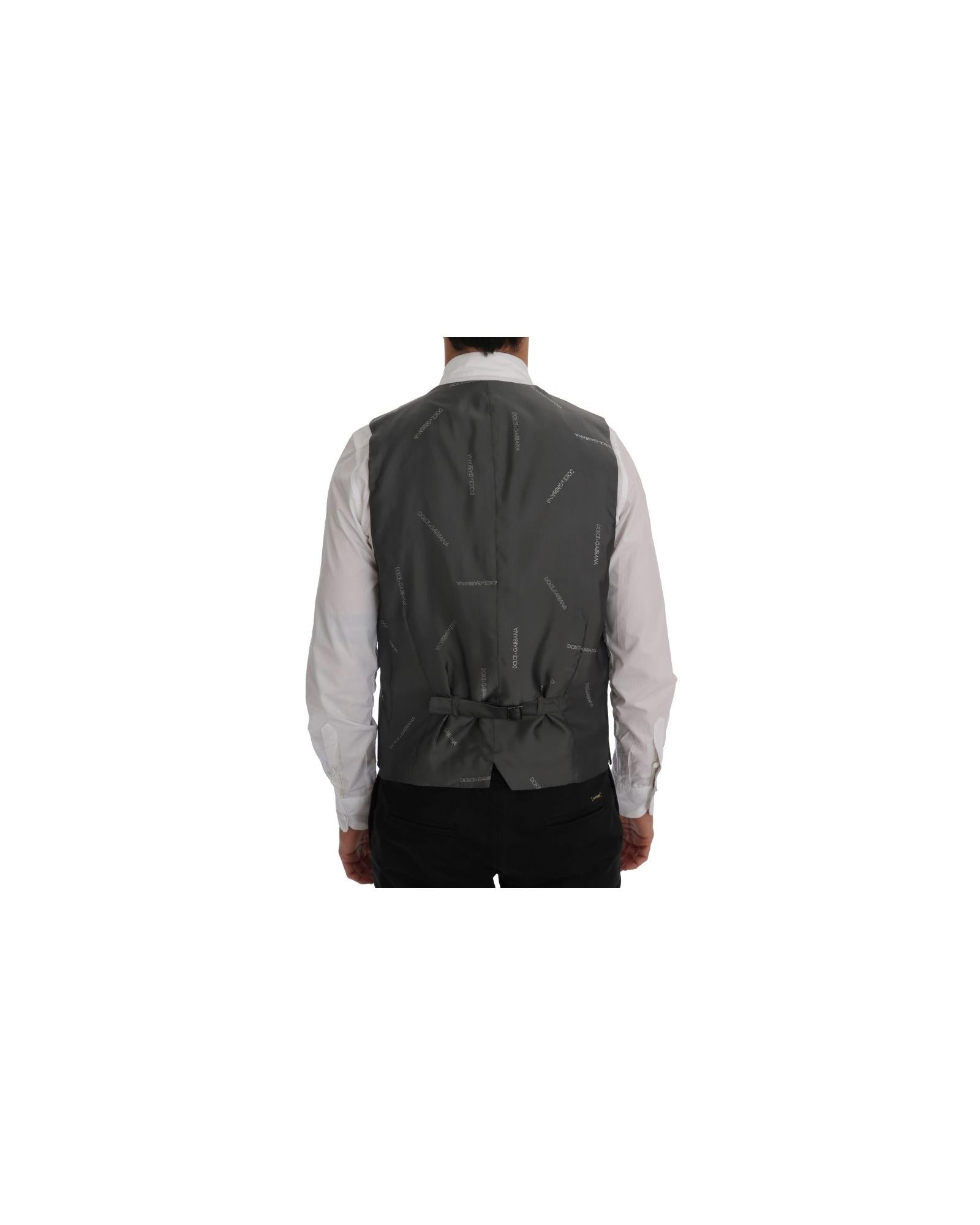 Dolce &amp; Gabbana STFF Single Breasted Vest Waistcoat 52 IT Men