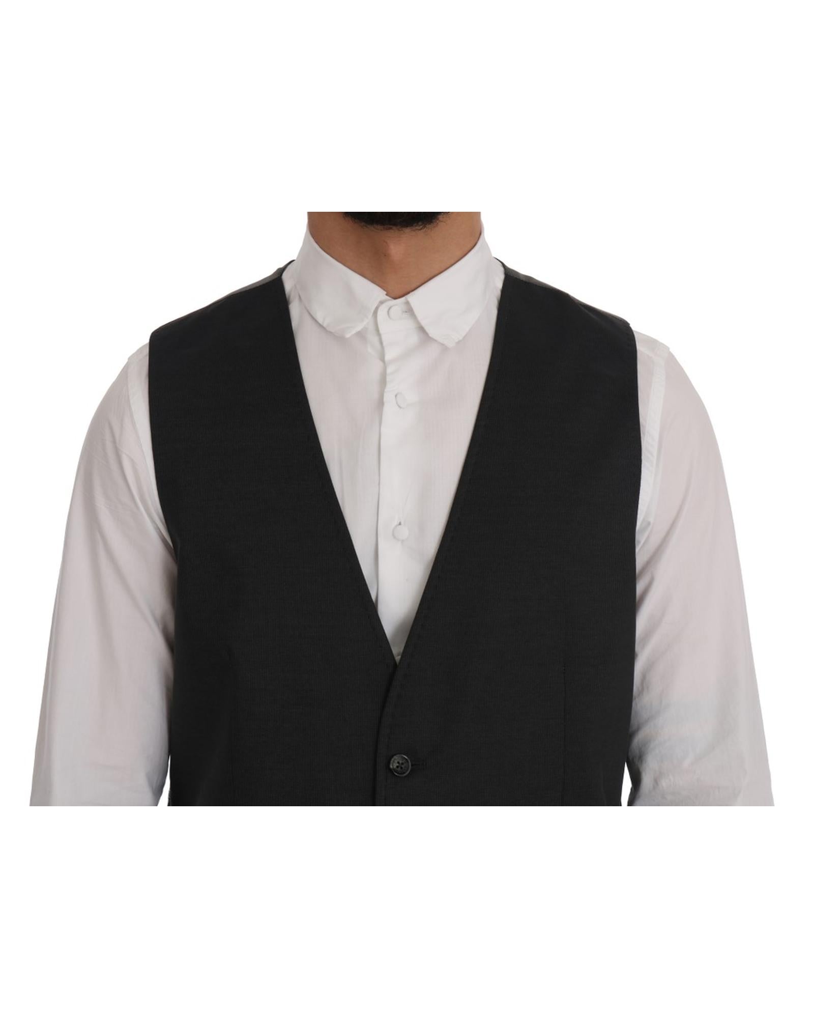 Dolce &amp; Gabbana STFF Single Breasted Vest Waistcoat 52 IT Men