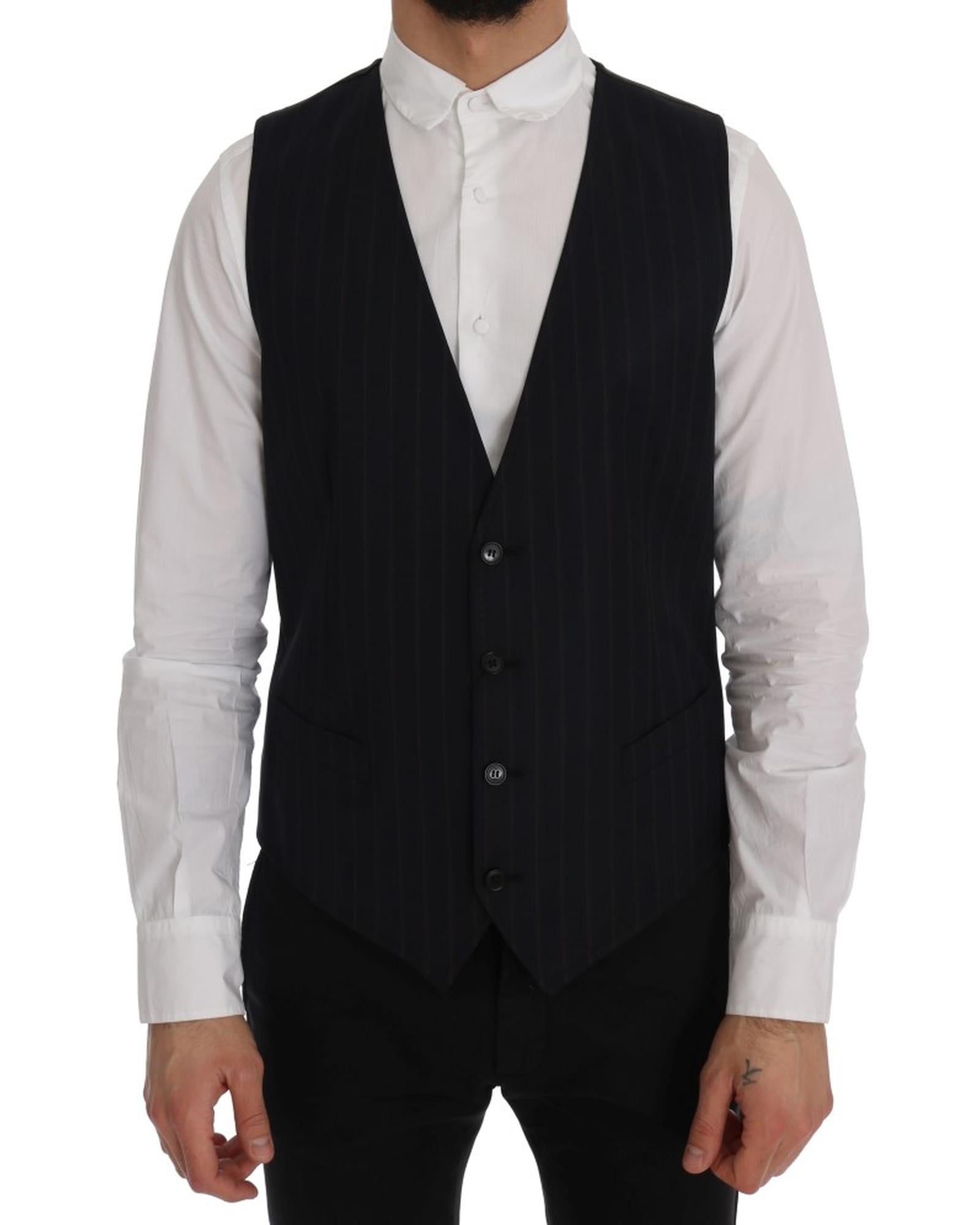 Dolce &amp; Gabbana Staff Single Breasted Waistcoat Vest 50 IT Men